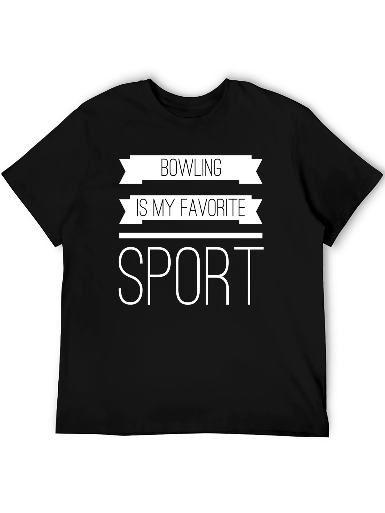 Black Bowling Is My Favorite Sport Graphic Tee view 5