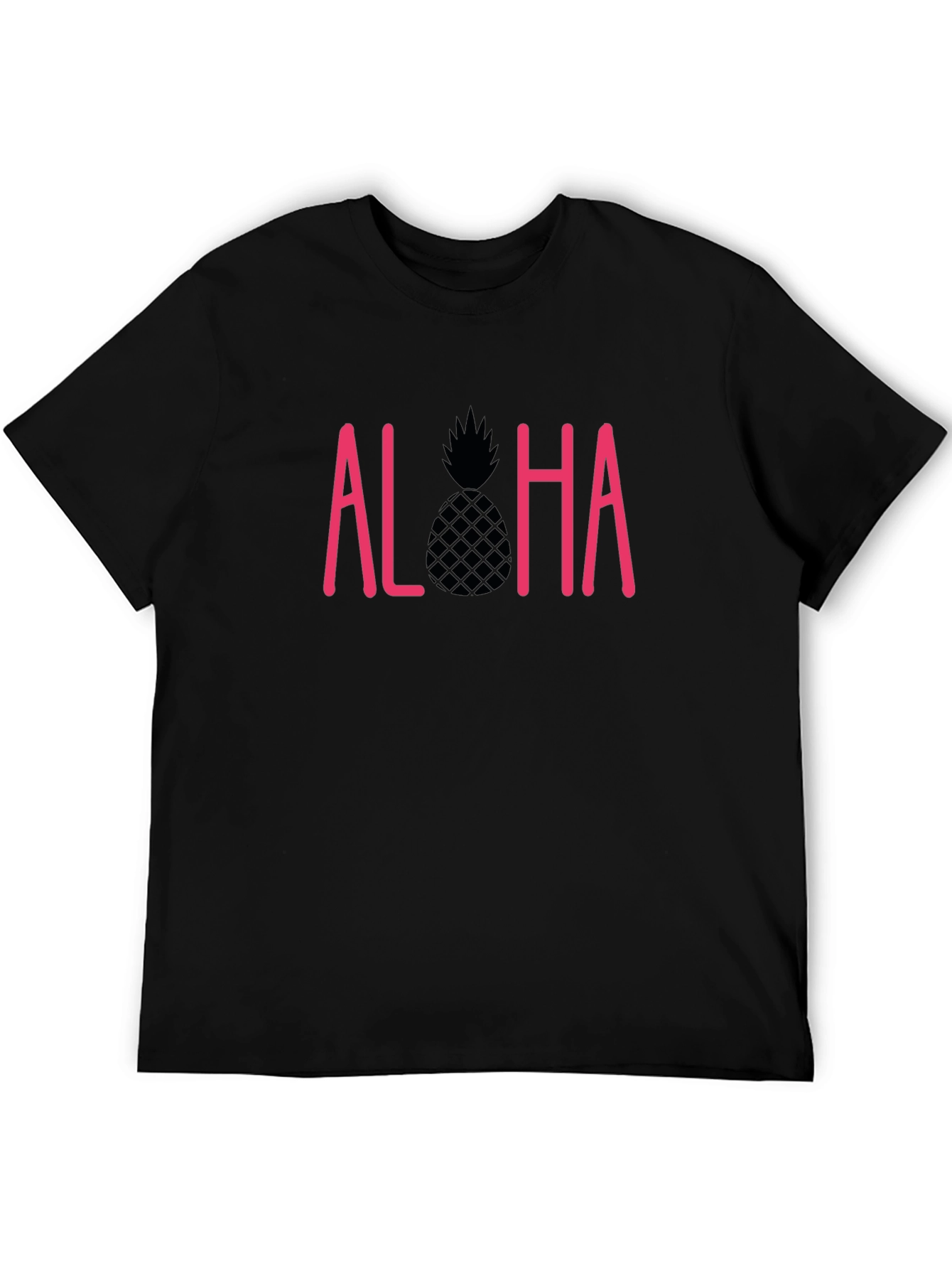 Aloha Pineapple Graphic T-Shirt - Black - 5