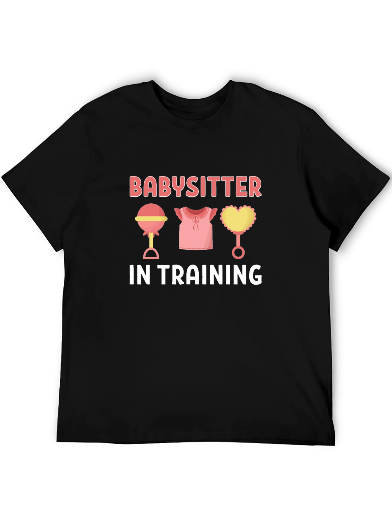 Black Babysitter In Training Graphic Tee - Soft Cotton view 5