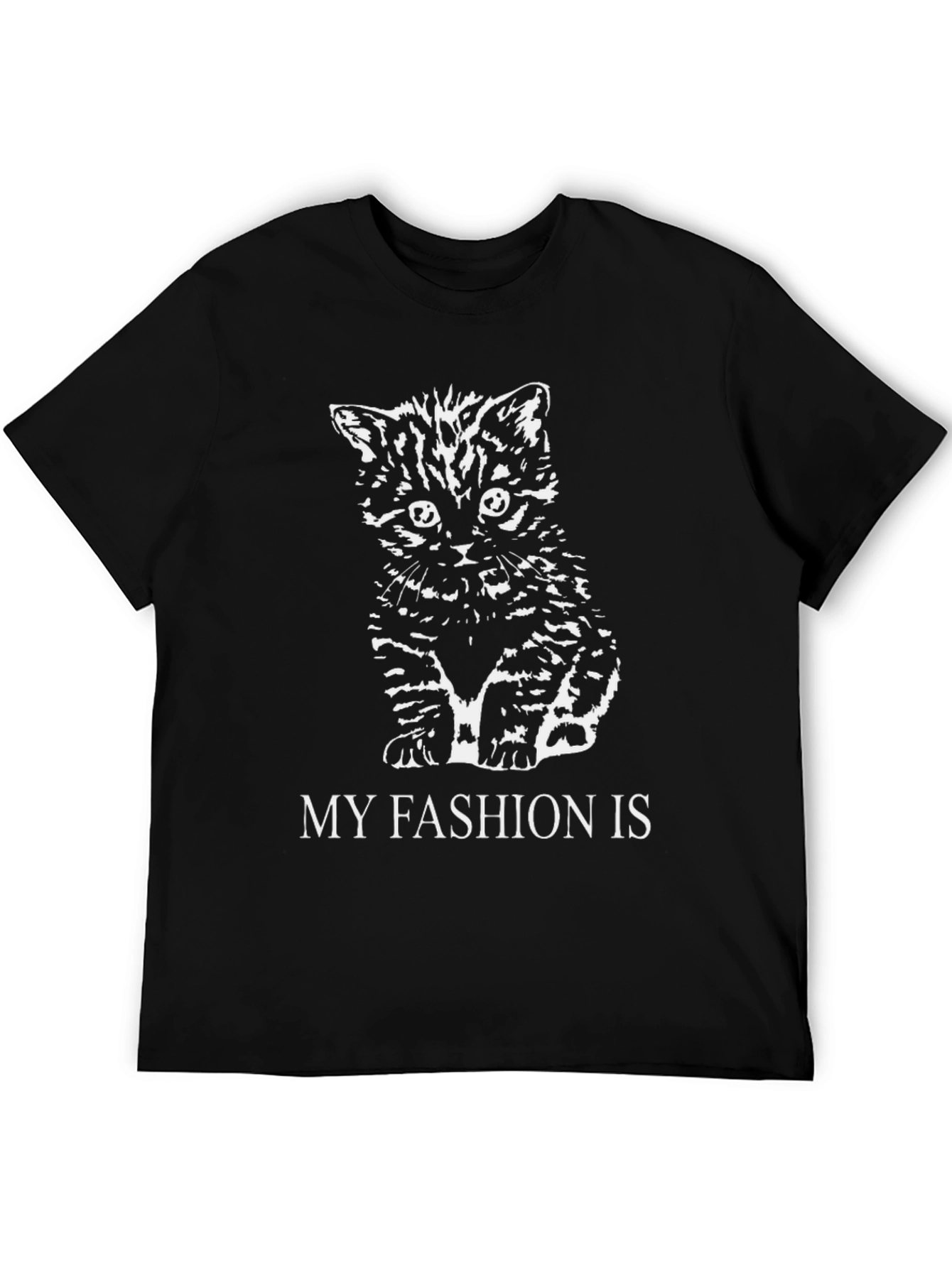 Black Kitten Graphic Tee - My Fashion Is Cats! view 5