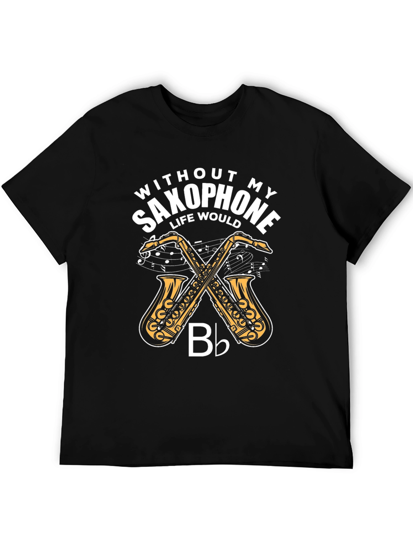 Black Saxophone Lover's T-Shirt - Music Gift view 5