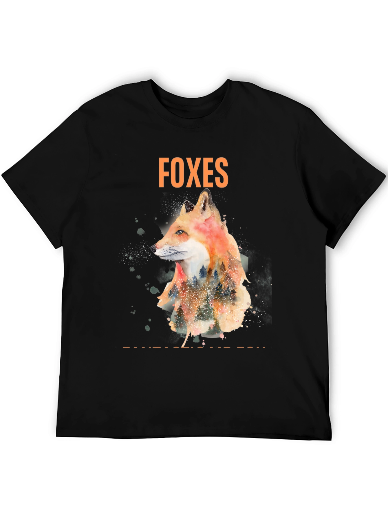 Black Foxes Graphic Tee - Nature Inspired Design view 5