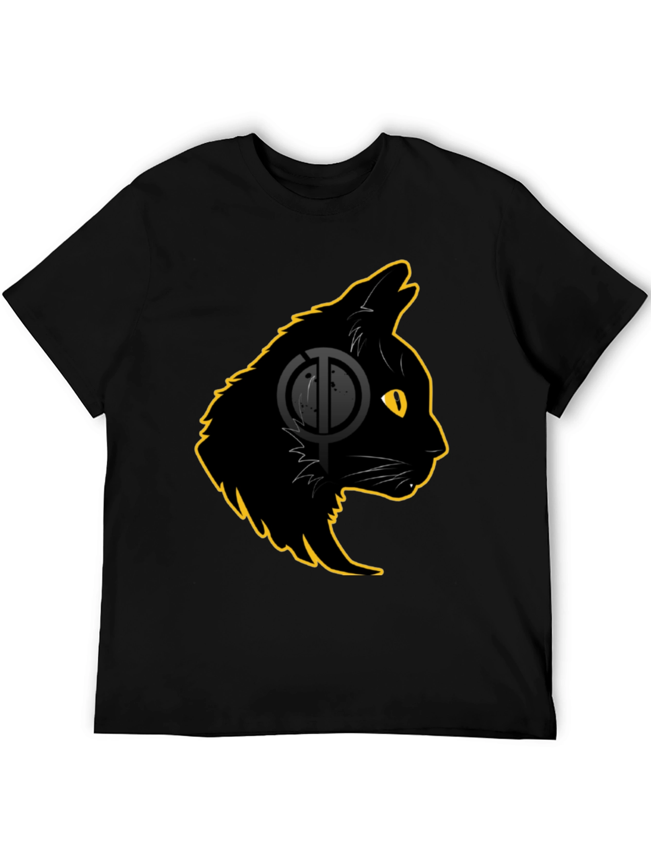Black Black Cat Graphic T-Shirt - Stylish Cat Lover Tee view 5