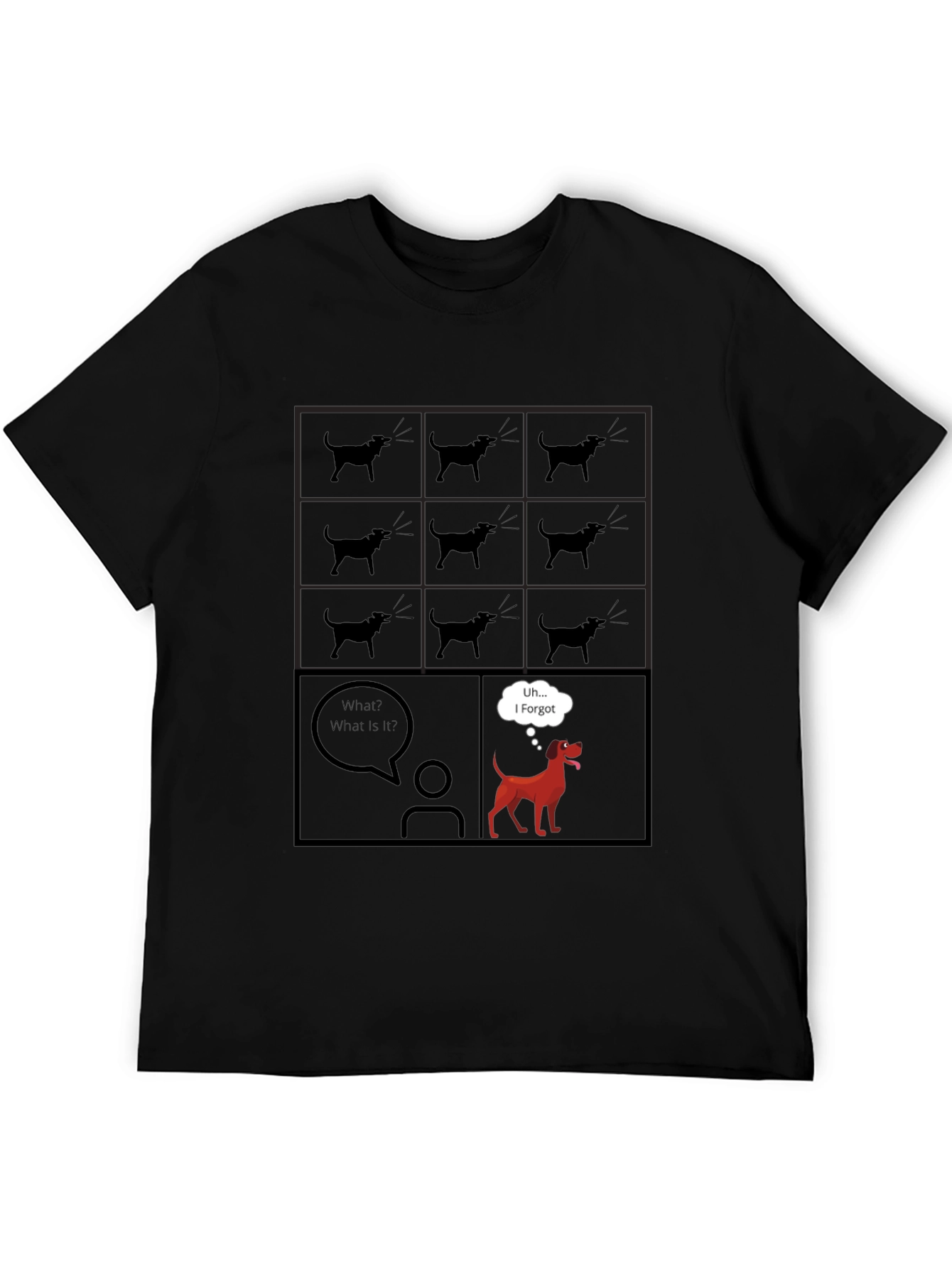 Black Dog Forgetfulness Graphic Tee - Men's Black T-Shirt view 5