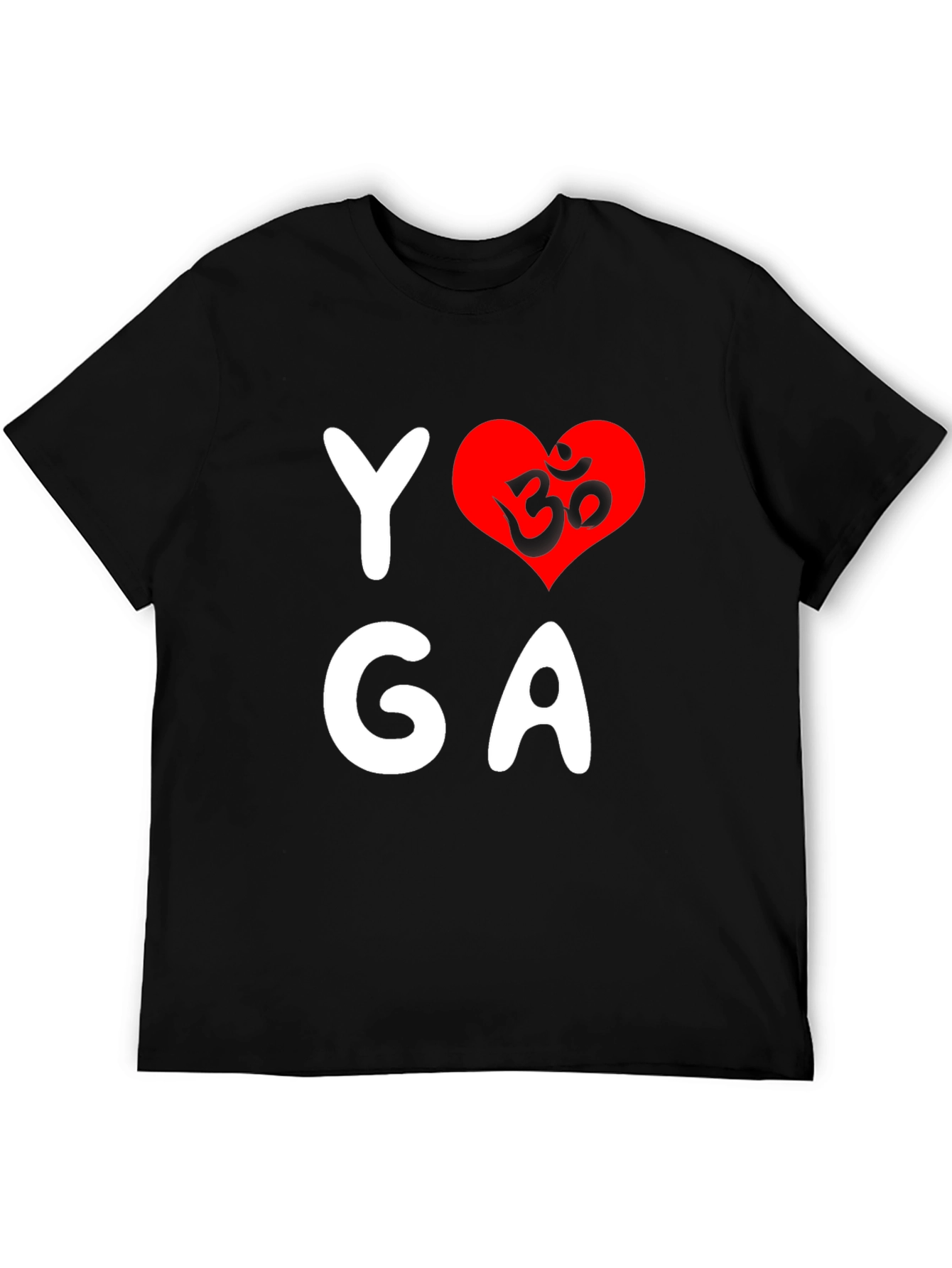 Black Yoga Love Graphic T-Shirt - Black view 5