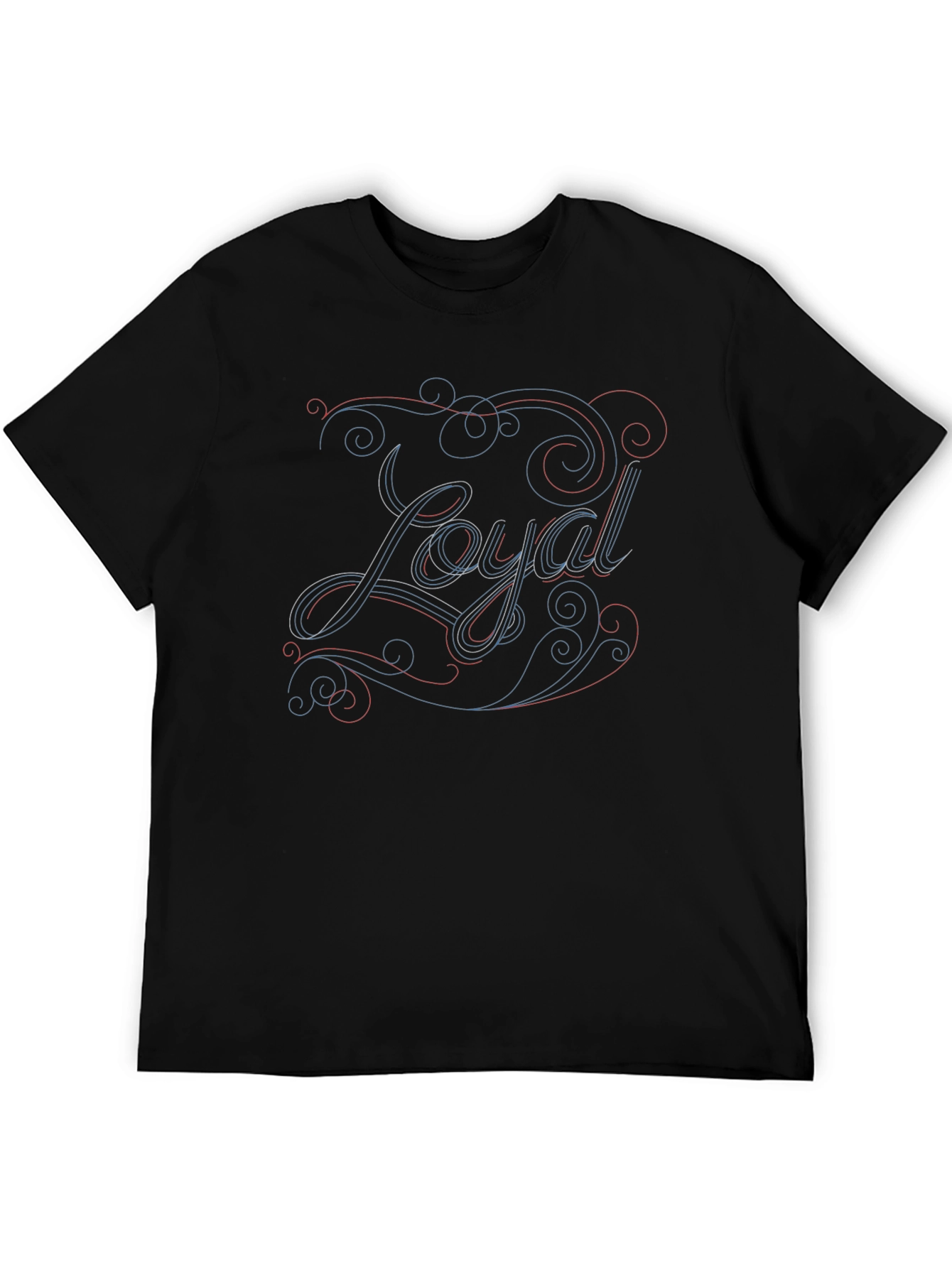 Black Loyal Graphic Tee - Stylish Men's Black T-Shirt view 5