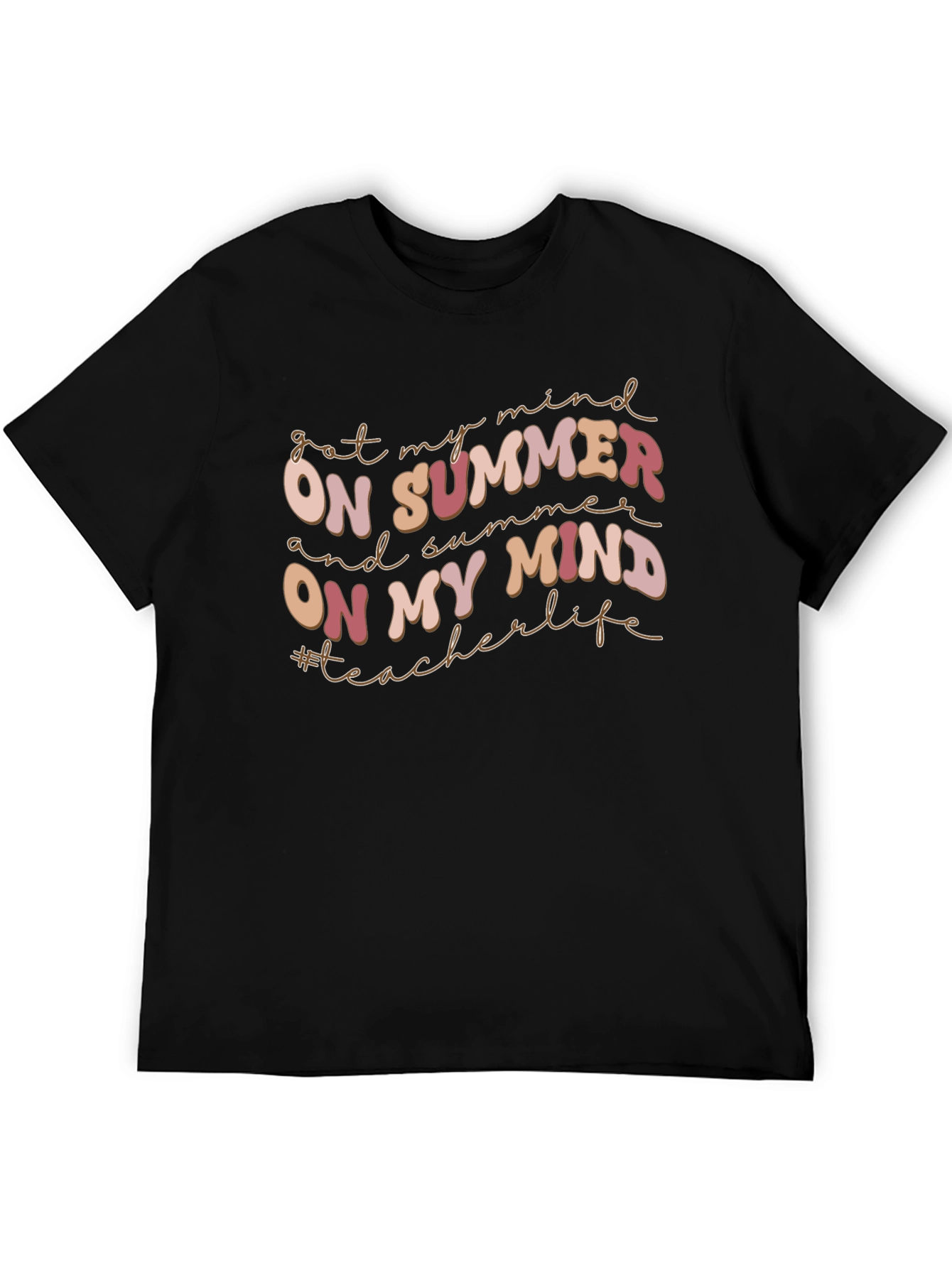 Black Summer Mind T-Shirt view 5