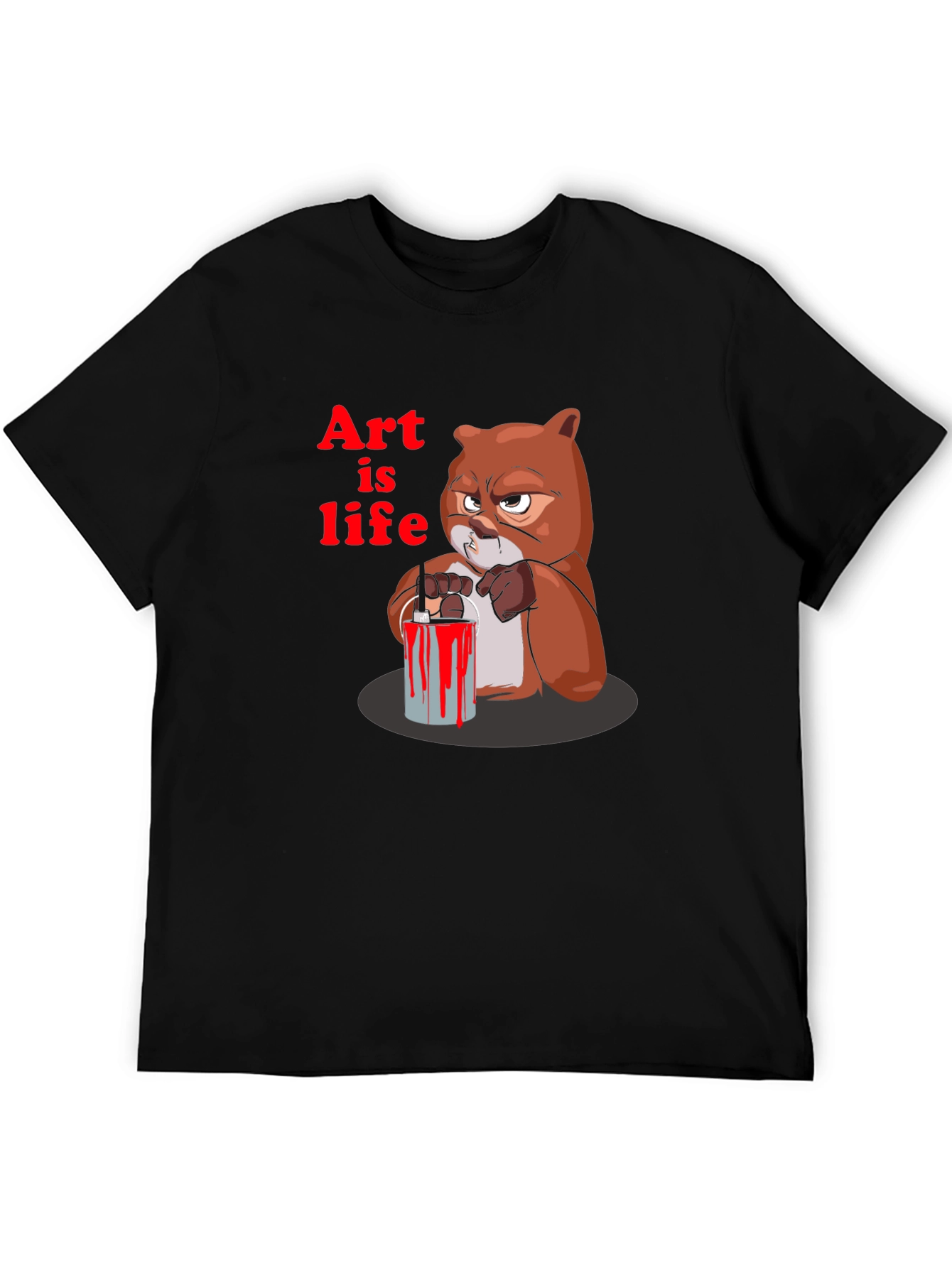Black Art is Life Graphic Print Crew Neck T-Shirt view 5