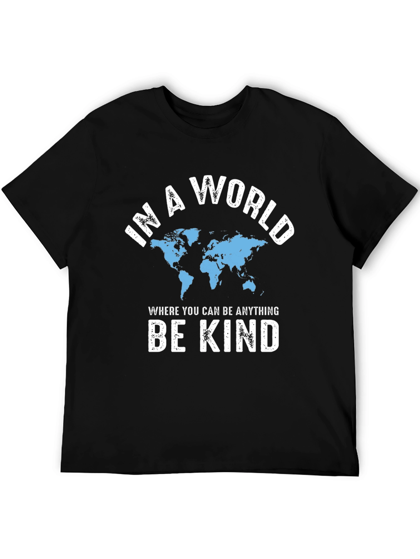 Black Kindness World Graphic T-Shirt - Be Kind view 5