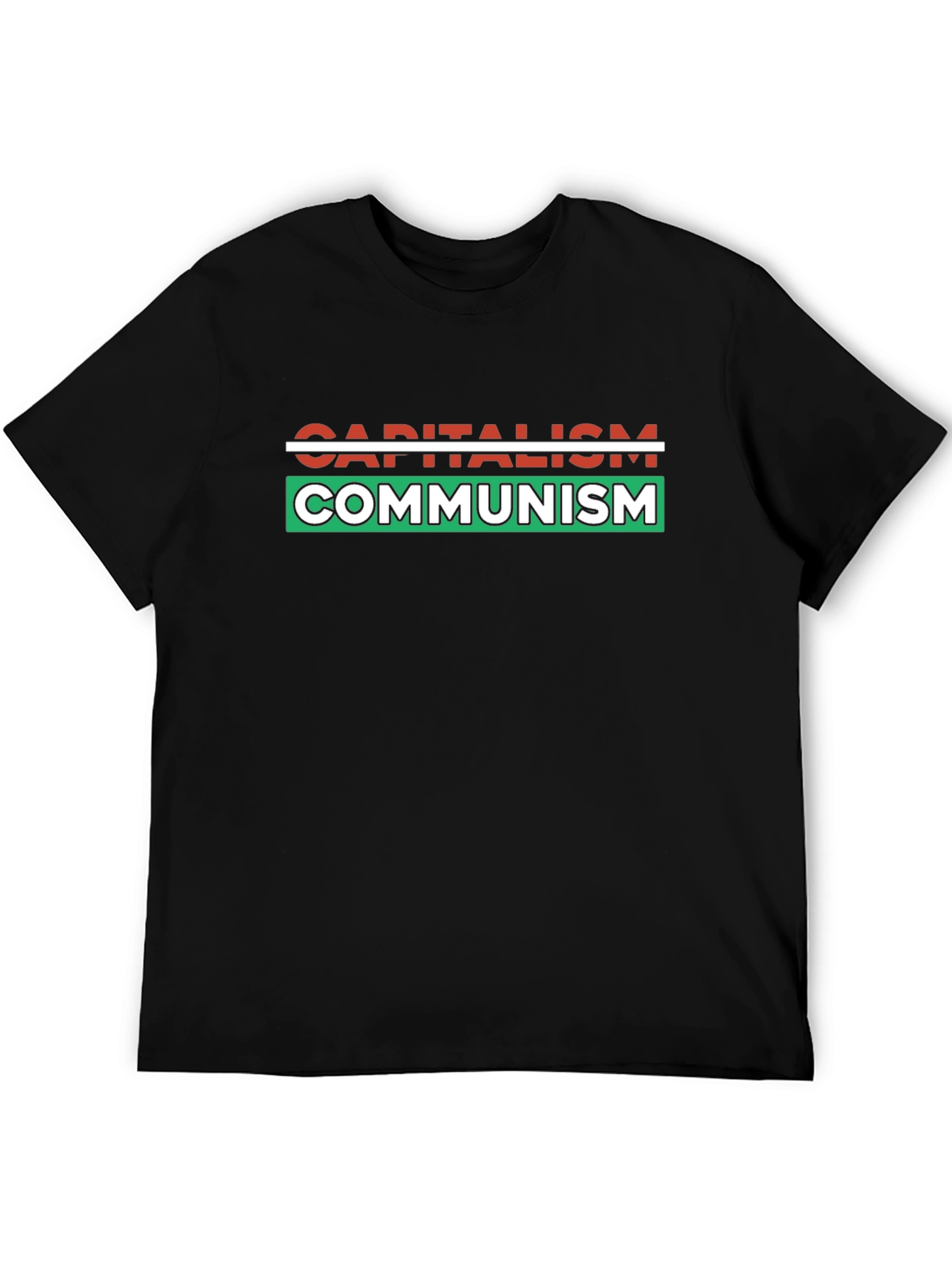 Black Capitalism vs Communism Graphic Tee view 5
