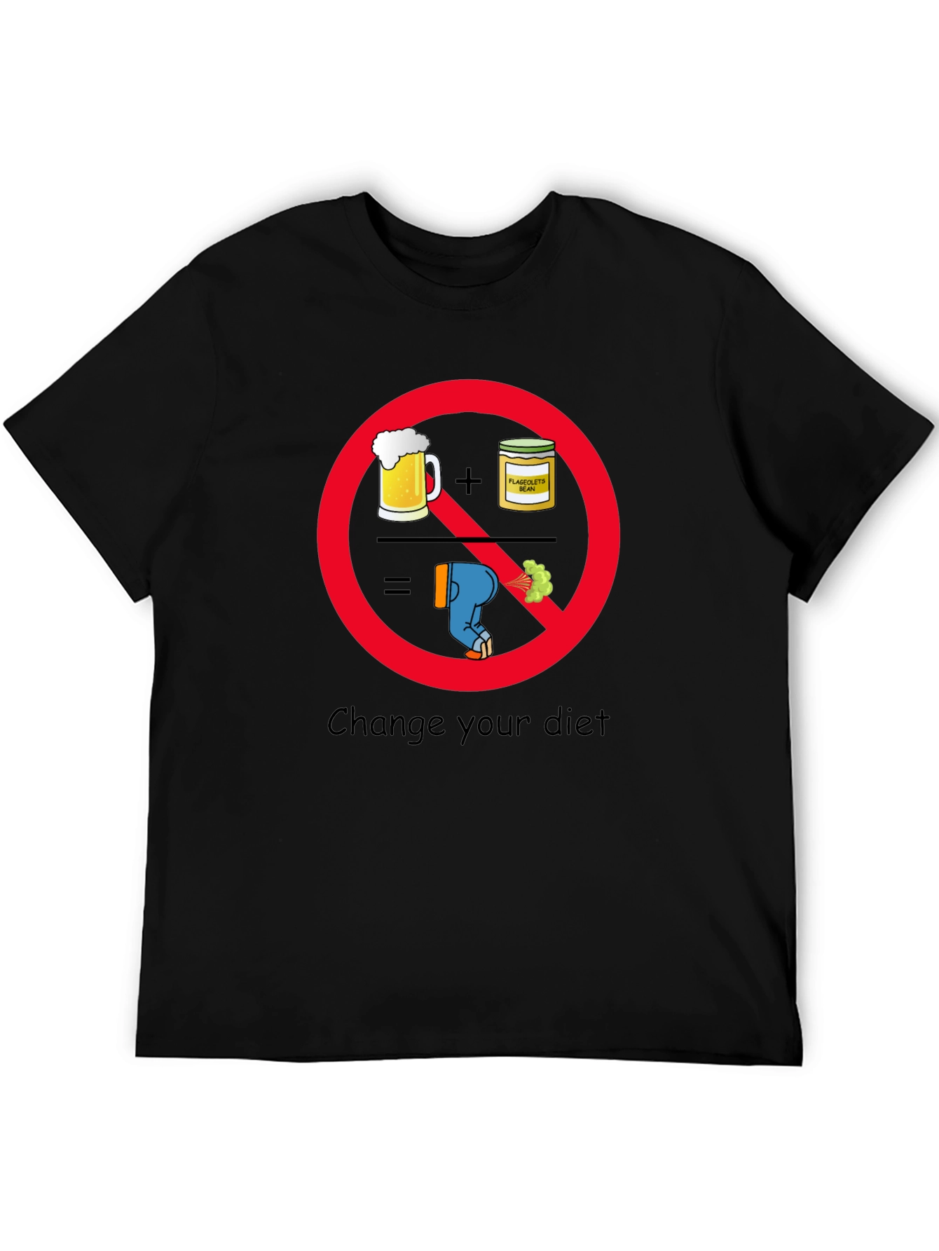 Black Funny Diet Humor Graphic T-Shirt view 5