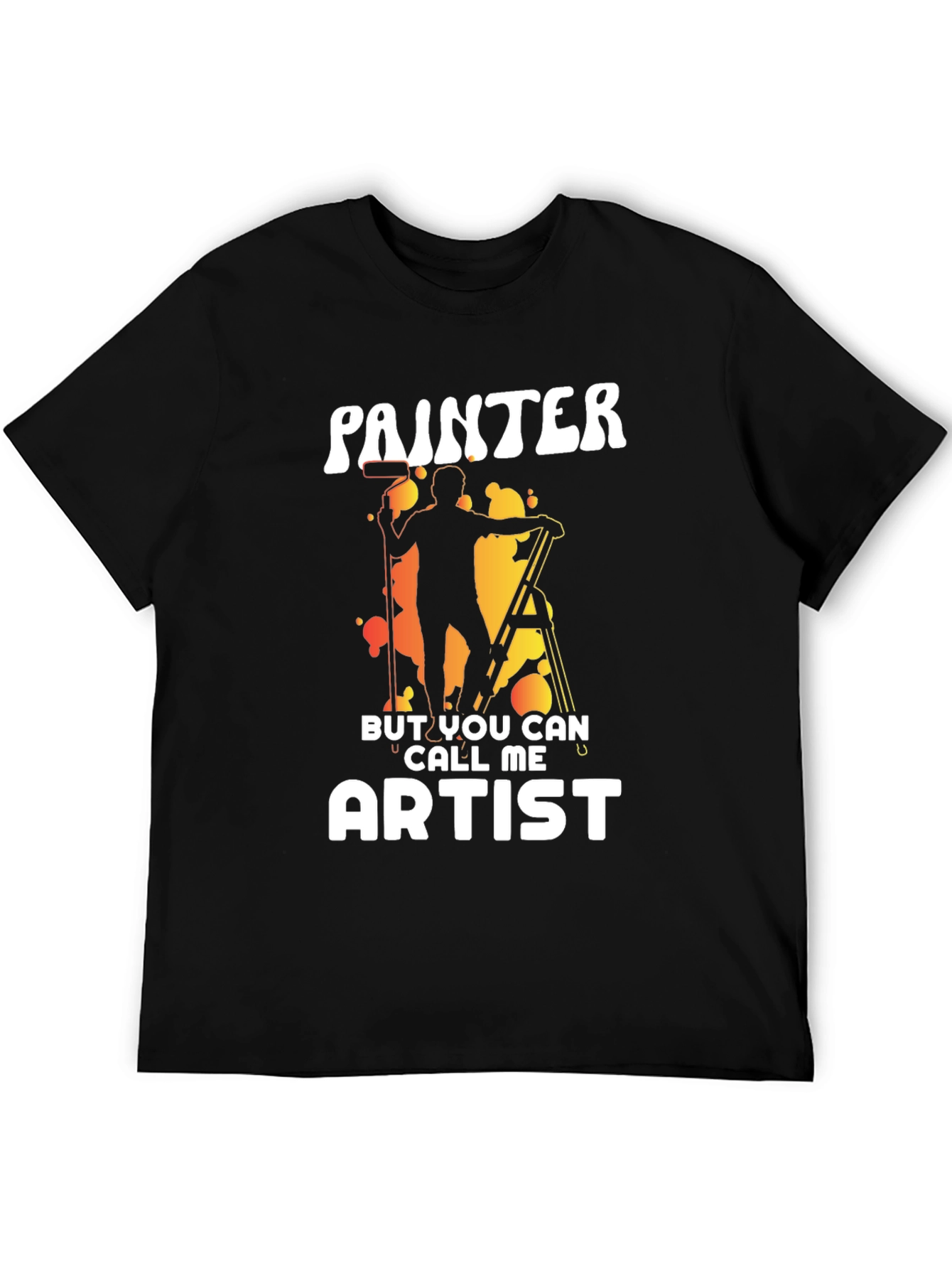 Black Painter or Artist Funny Graphic T-Shirt view 5