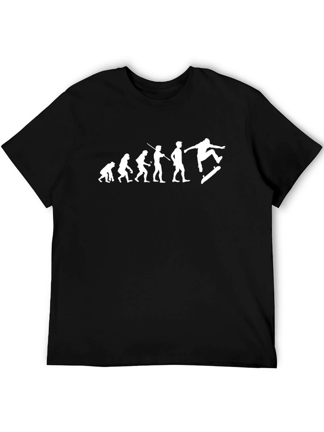 Black Evolution of Skateboarding Graphic Tee - Black view 5