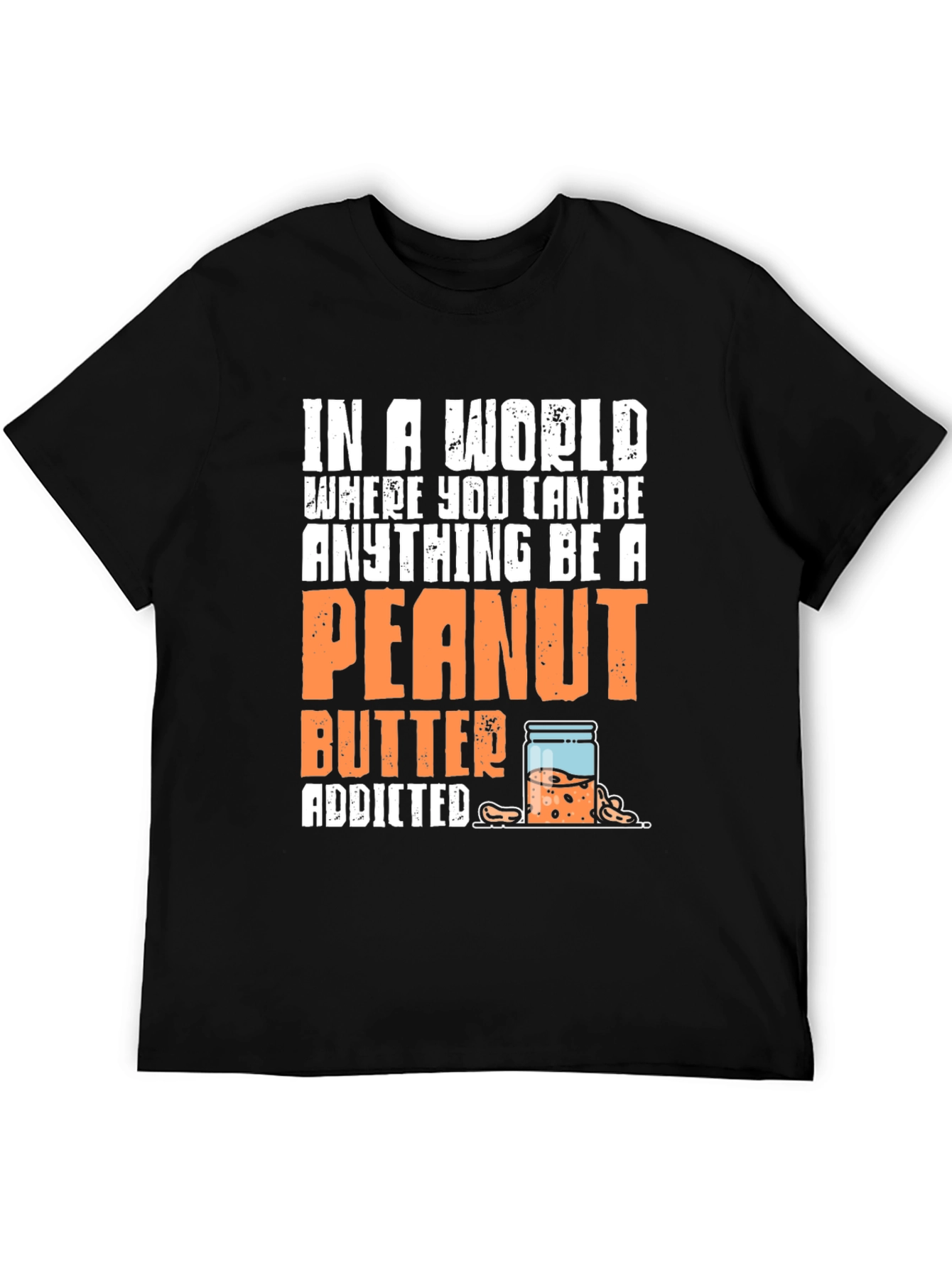 Black Peanut Butter Addicted Graphic Tee view 5