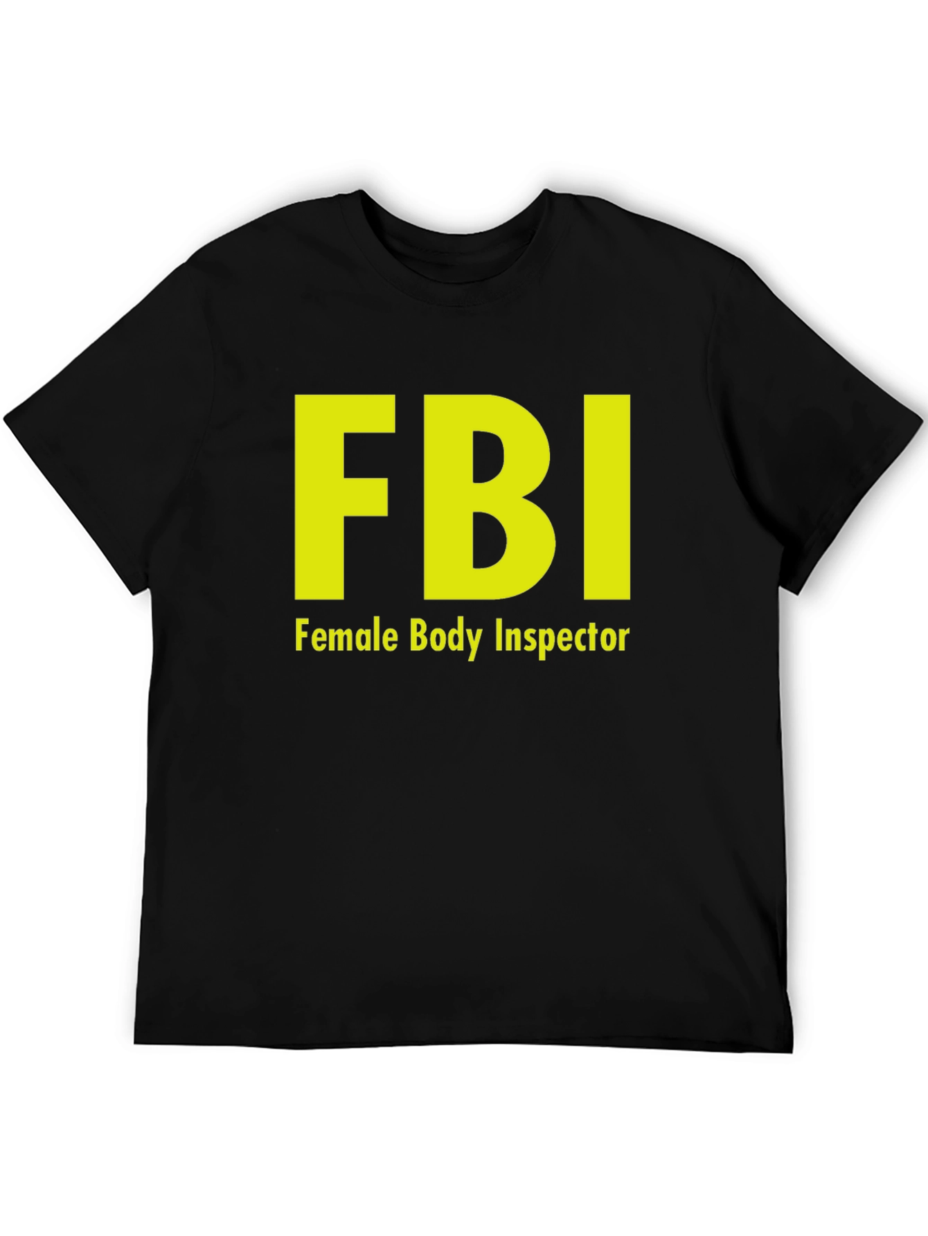 Black FBI Female Body Inspector Novelty T-Shirt view 5