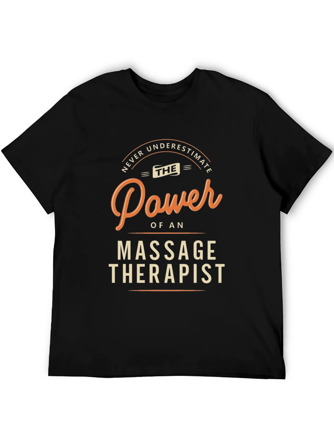 Massage Therapist Power Graphic Tee - Black Cotton - 5