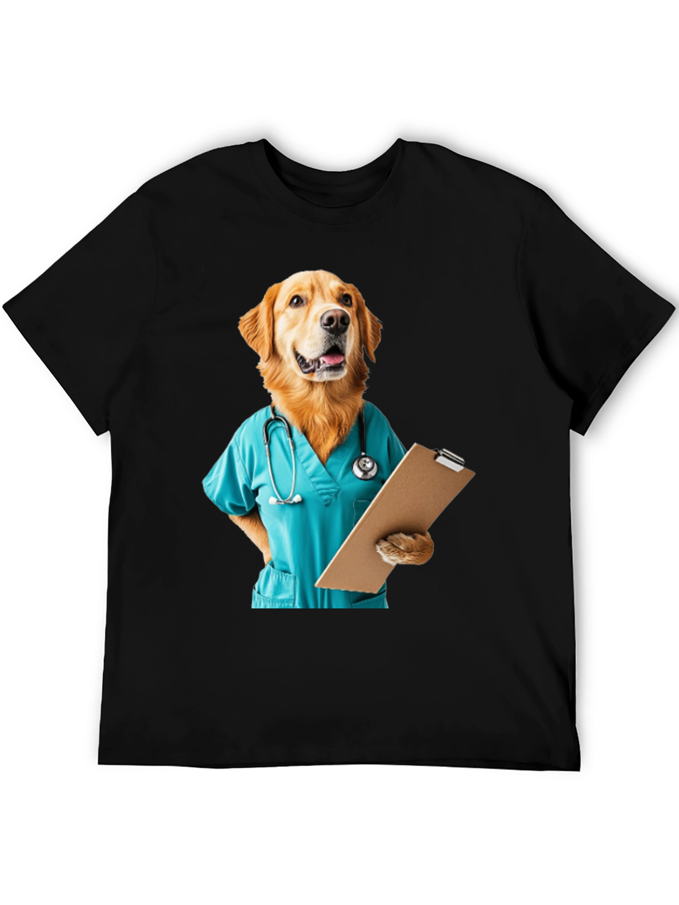 Black Dog Doctor Graphic Tee - Veterinary Humor T-Shirt view 5