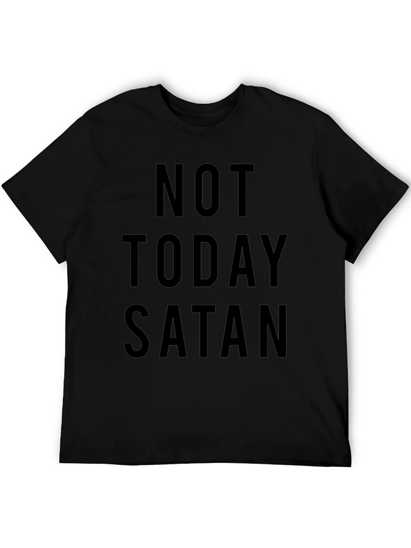 Black Not Today Satan T-Shirt - Classic Black Tee view 5