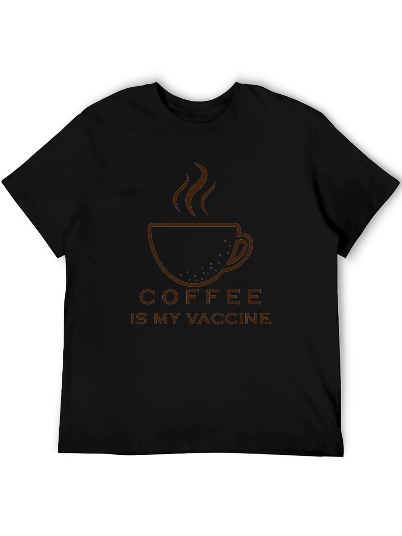 Black Coffee is My Vaccine Graphic T-Shirt view 5