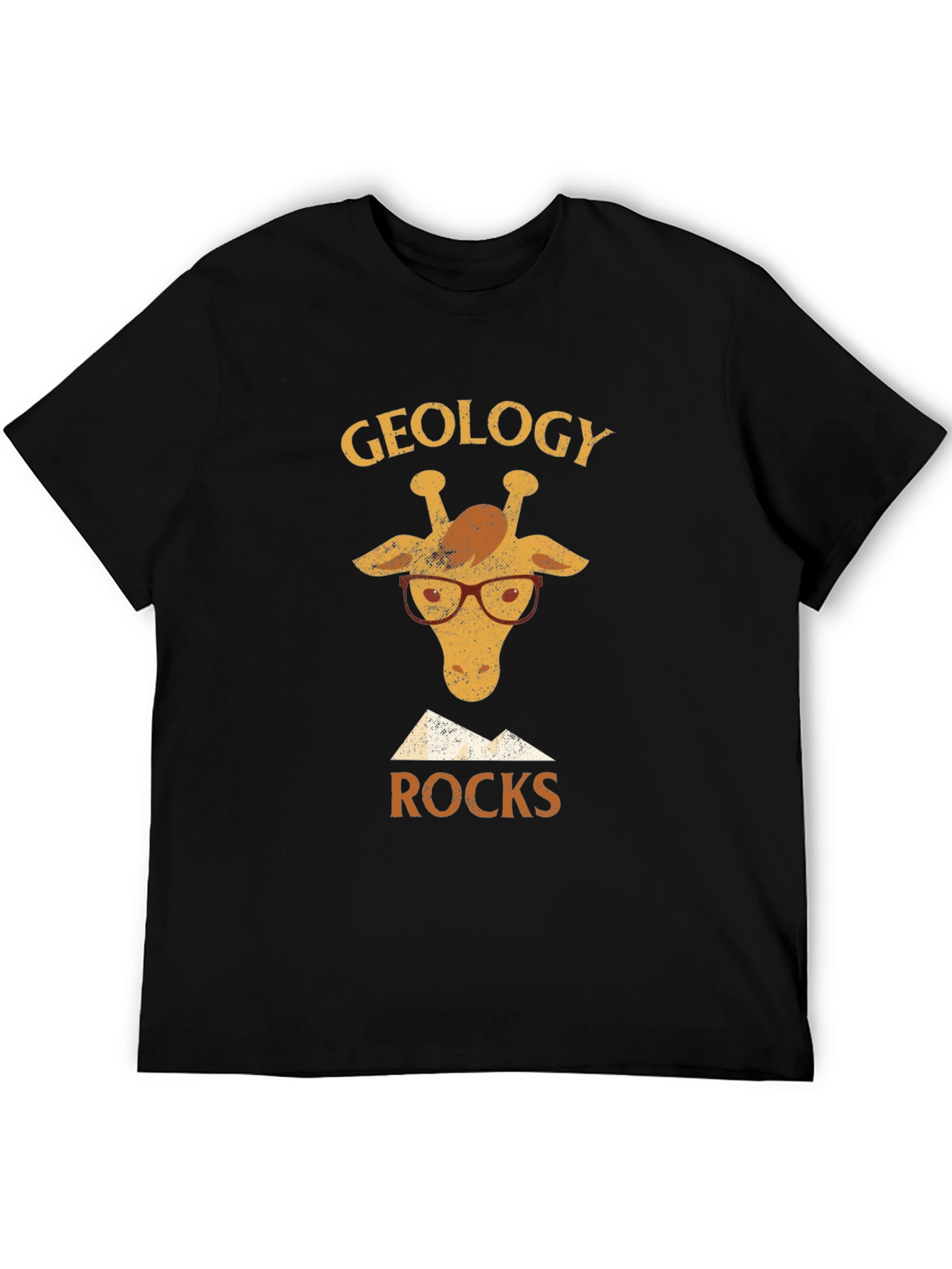Black Geology Giraffe T-Shirt - Geology Rocks! view 5
