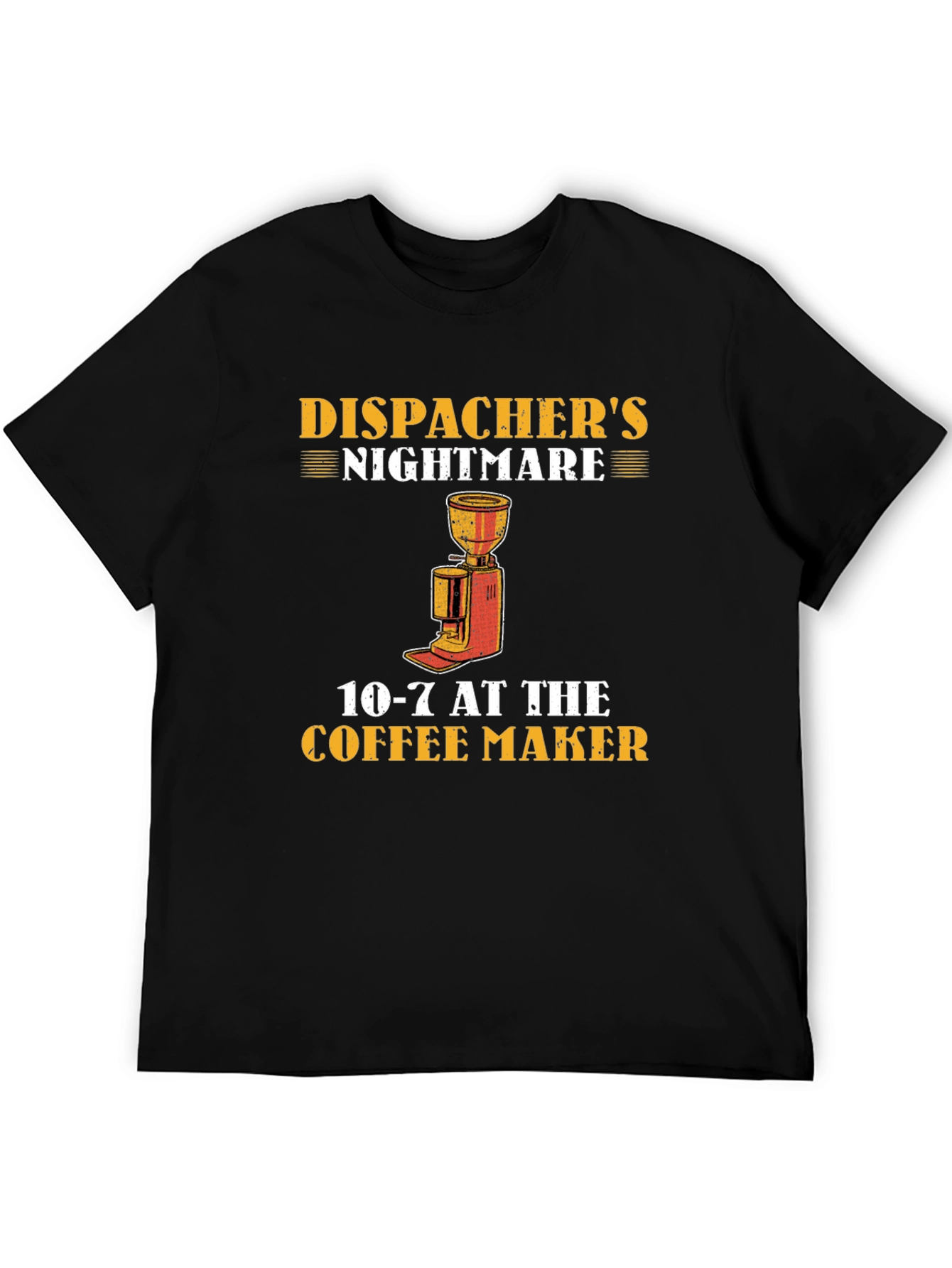 Black Dispatcher's Nightmare Coffee T-Shirt view 5