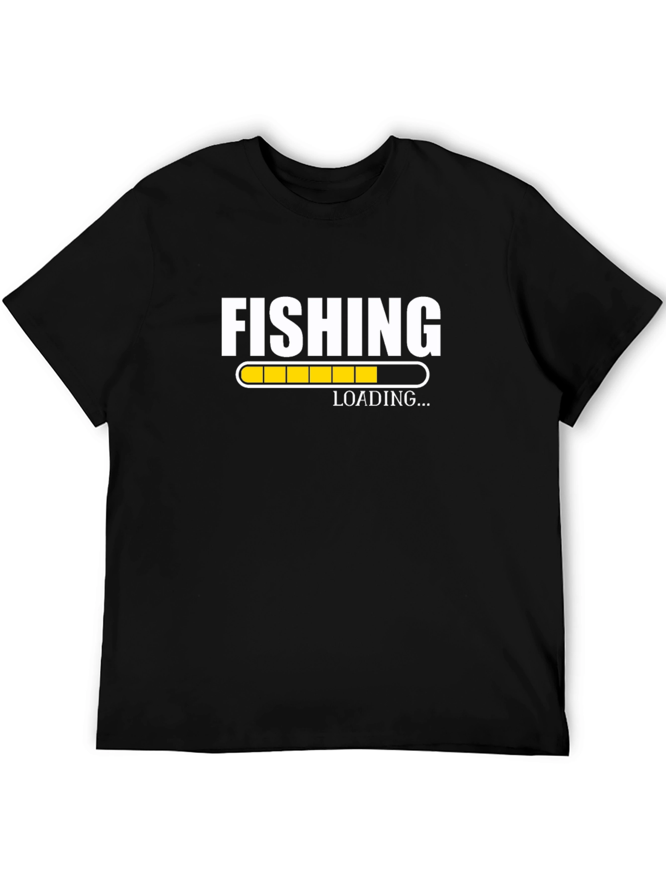 Black Fishing Loading T-Shirt | Angler Humor Tee view 5