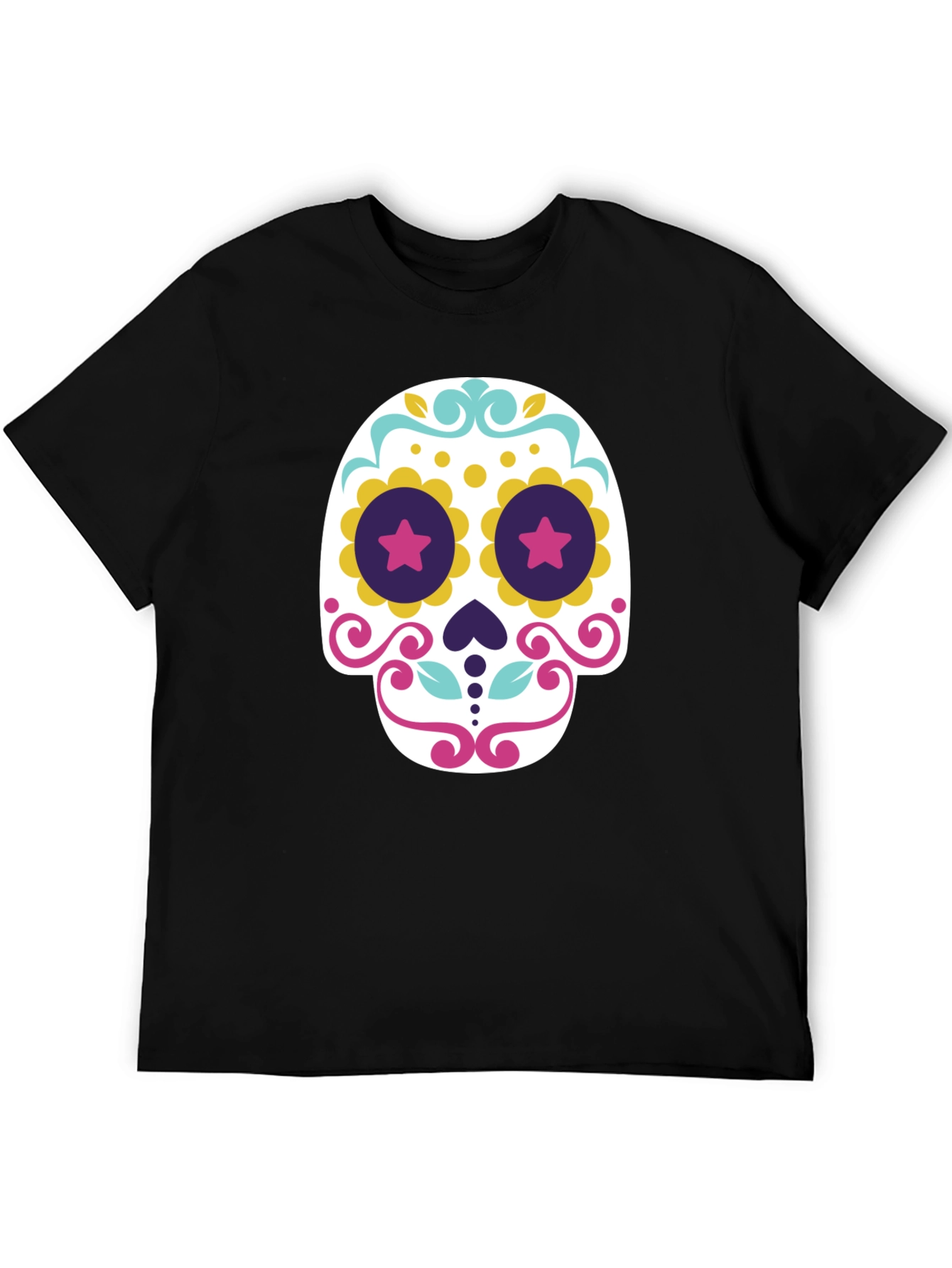 Day of the Dead Sugar Skull T-Shirt - Black - 5