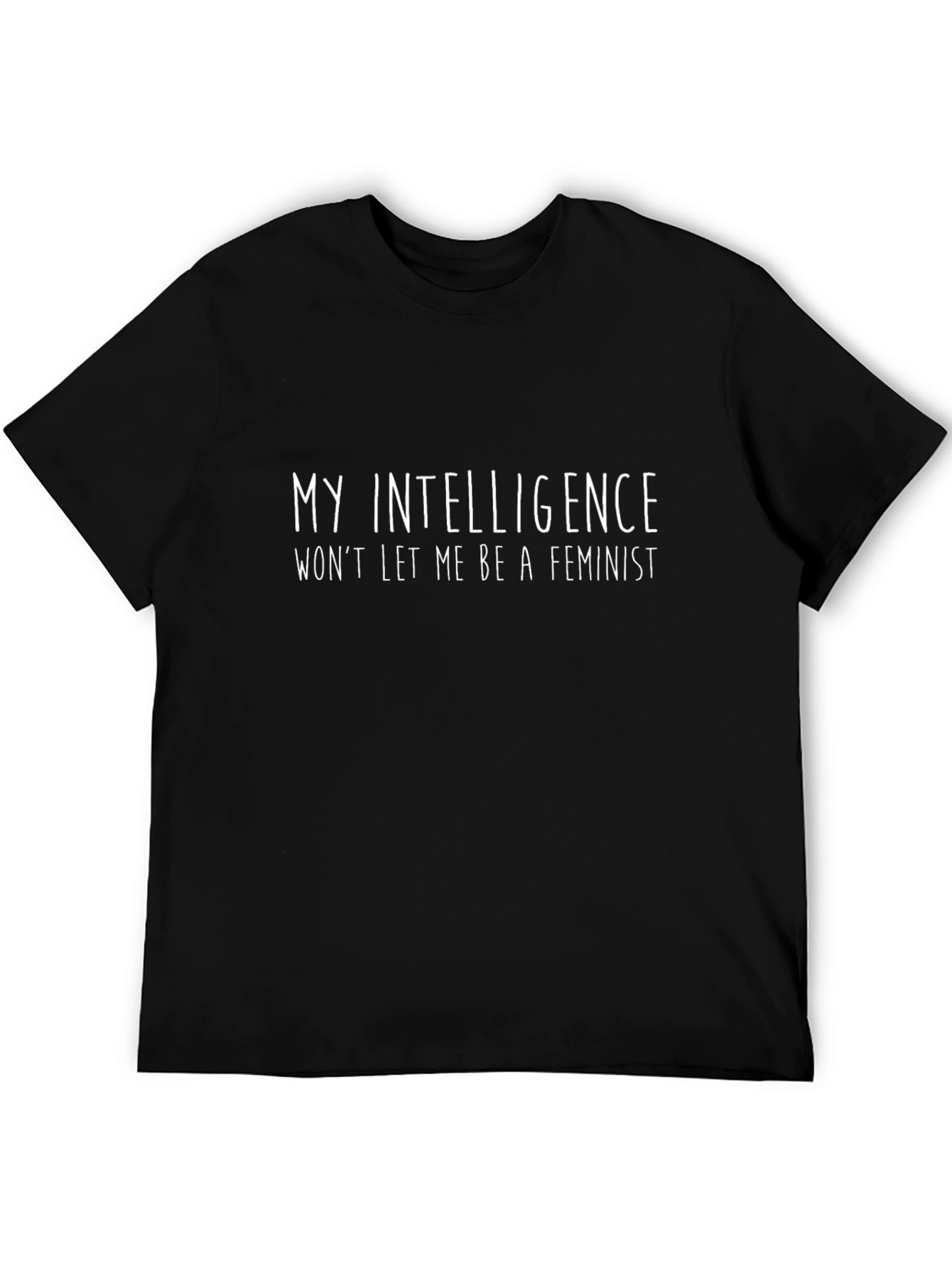 Black My Intelligence T-Shirt - Anti-Feminist Statement Tee view 5
