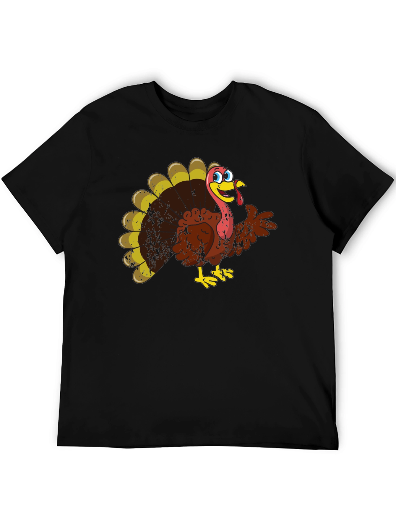 Black Funny Turkey Graphic Tee view 5