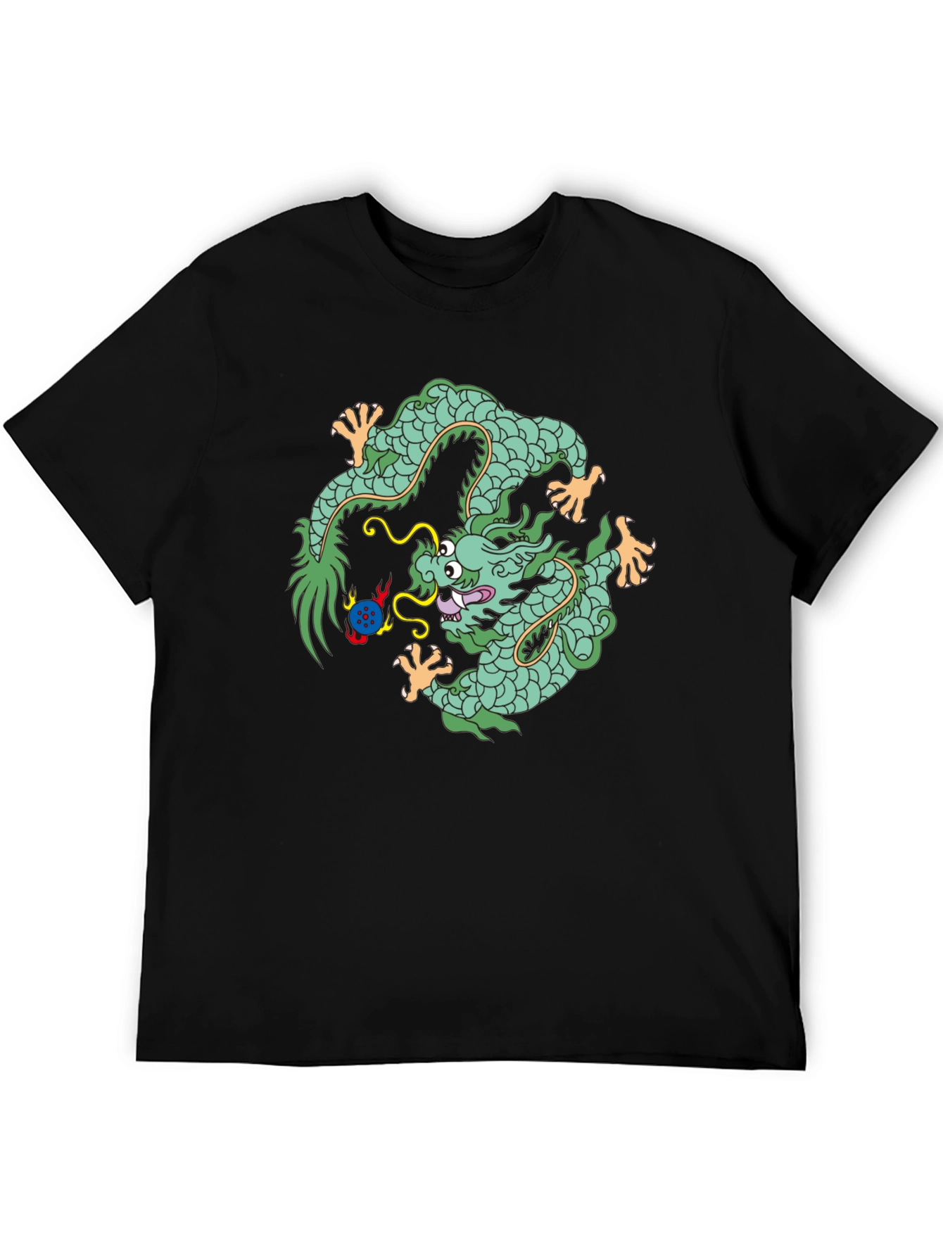 Black Dragon T-Shirt - Graphic Print Tee for Casual Wear view 5