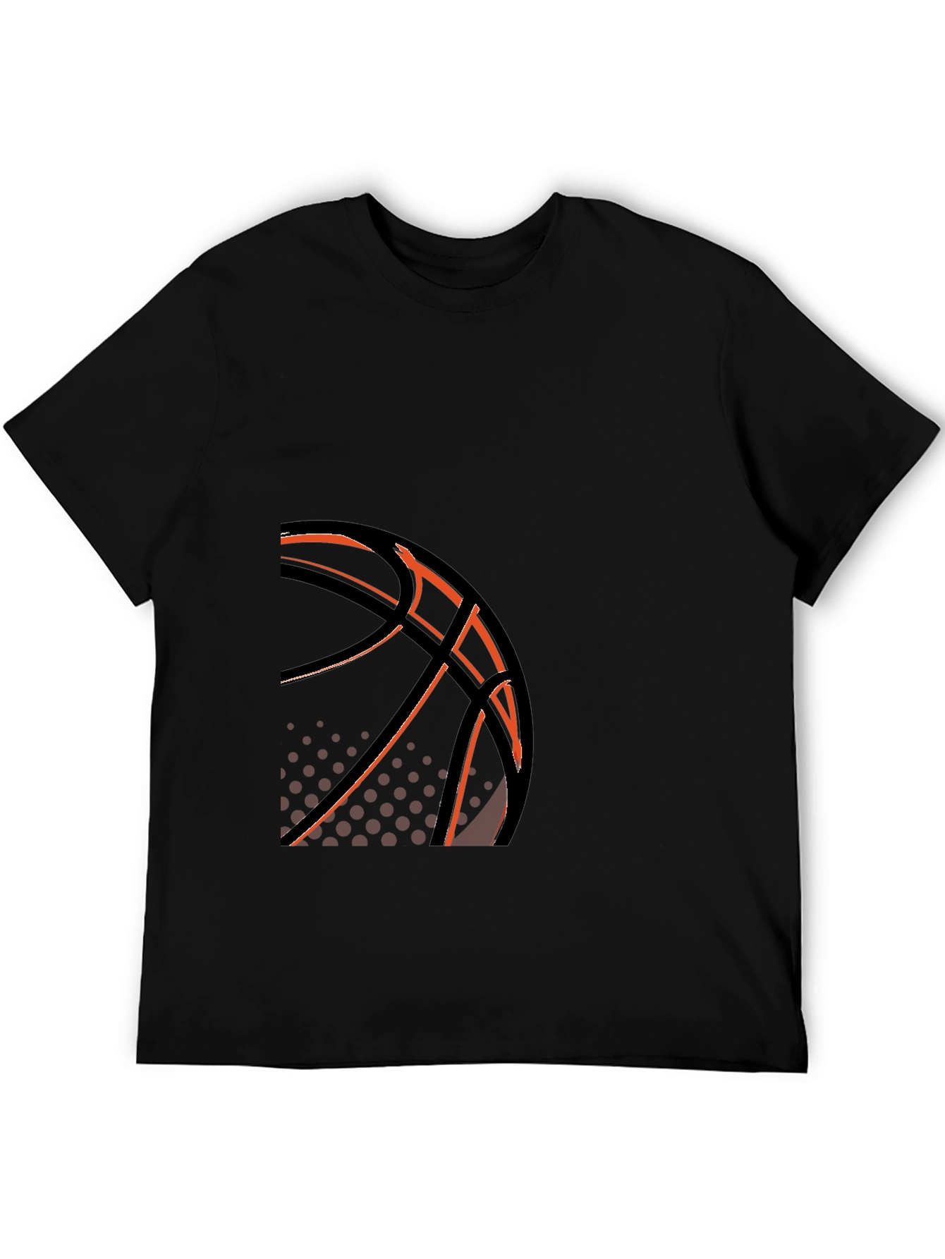 Black Basketball Graphic Tee - Stylish Black T-Shirt view 5