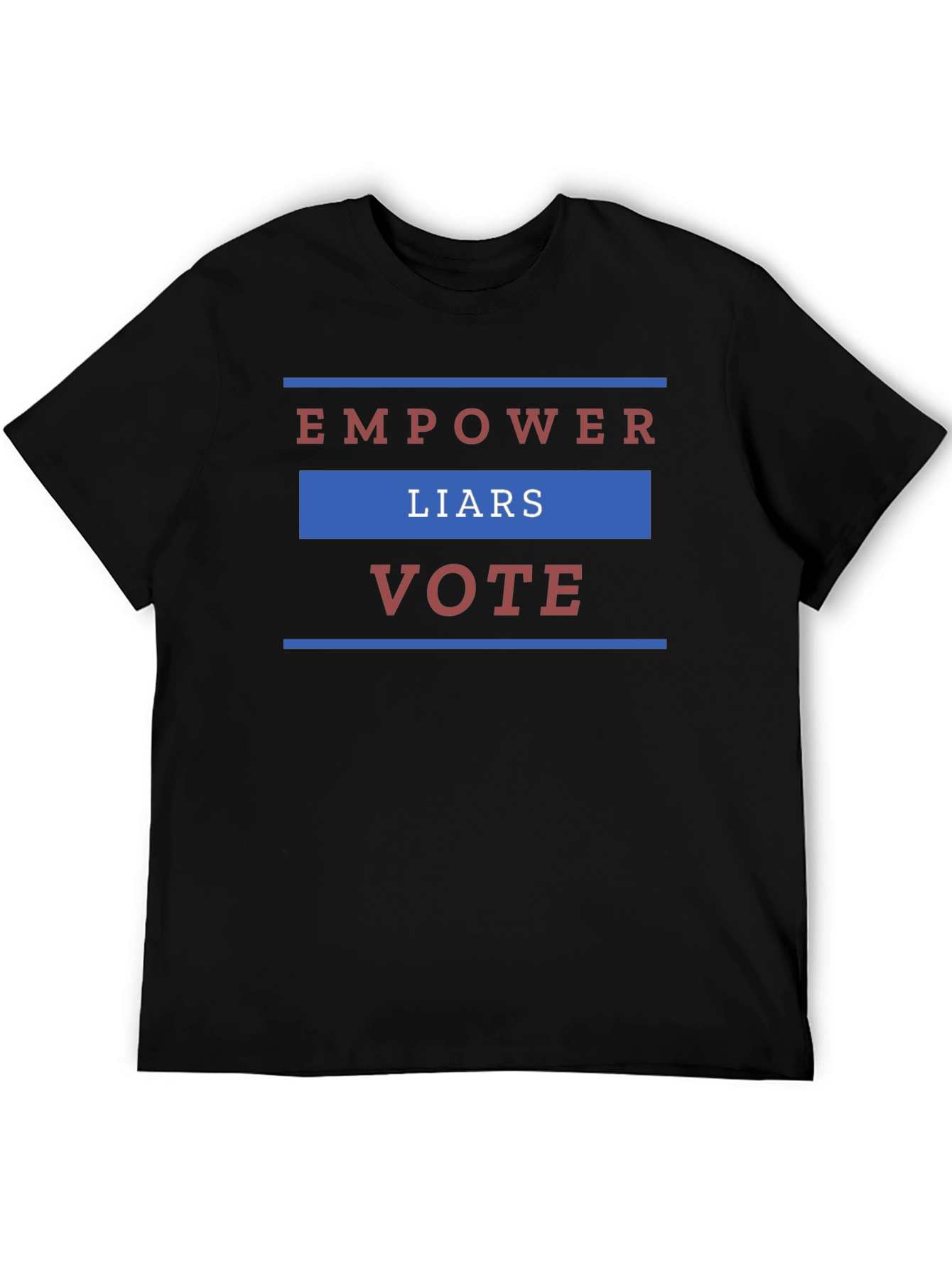 Black Empower Liars Vote Graphic T-Shirt view 5