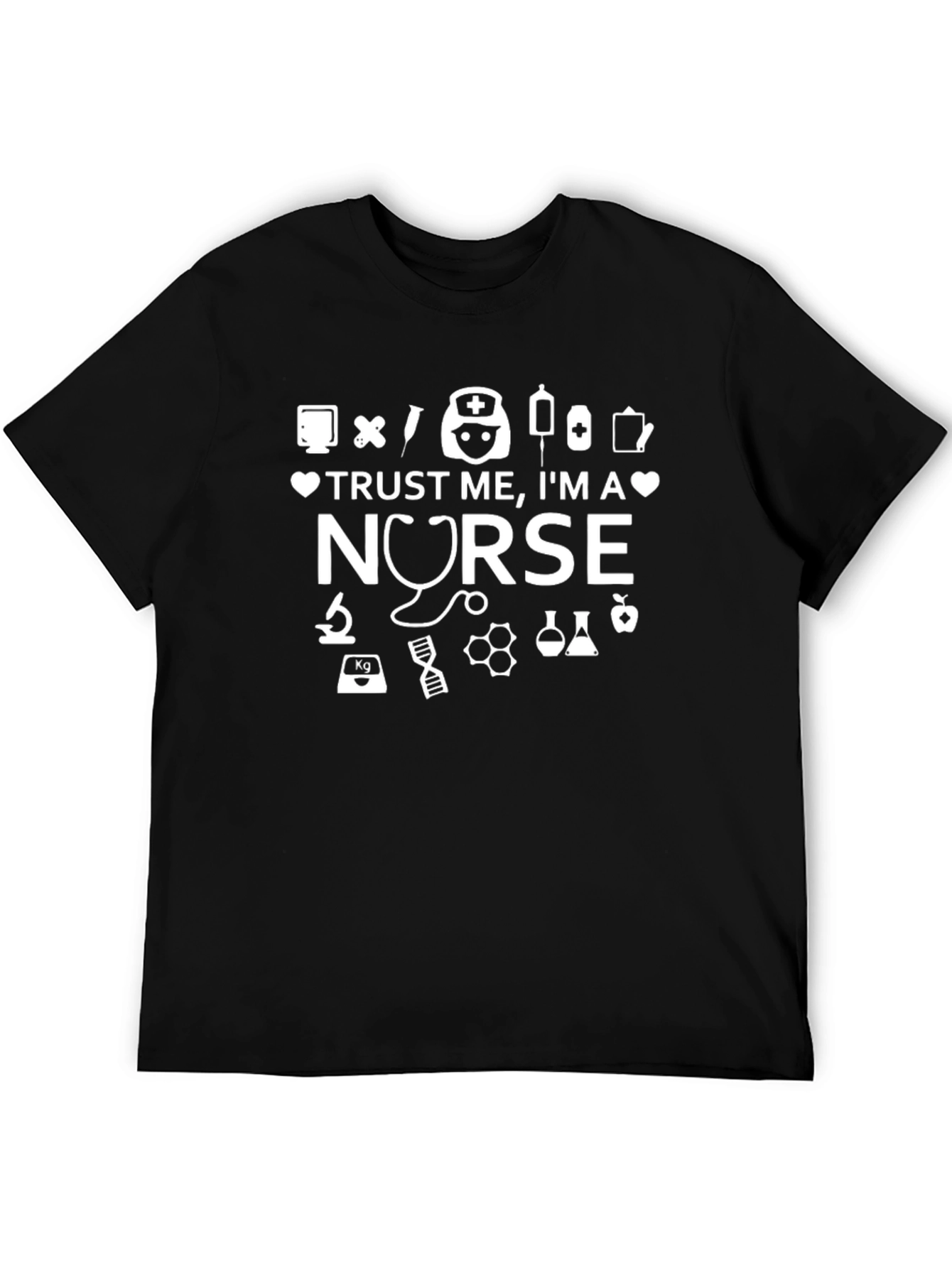 Black Trust Me I'm A Nurse T-Shirt view 5