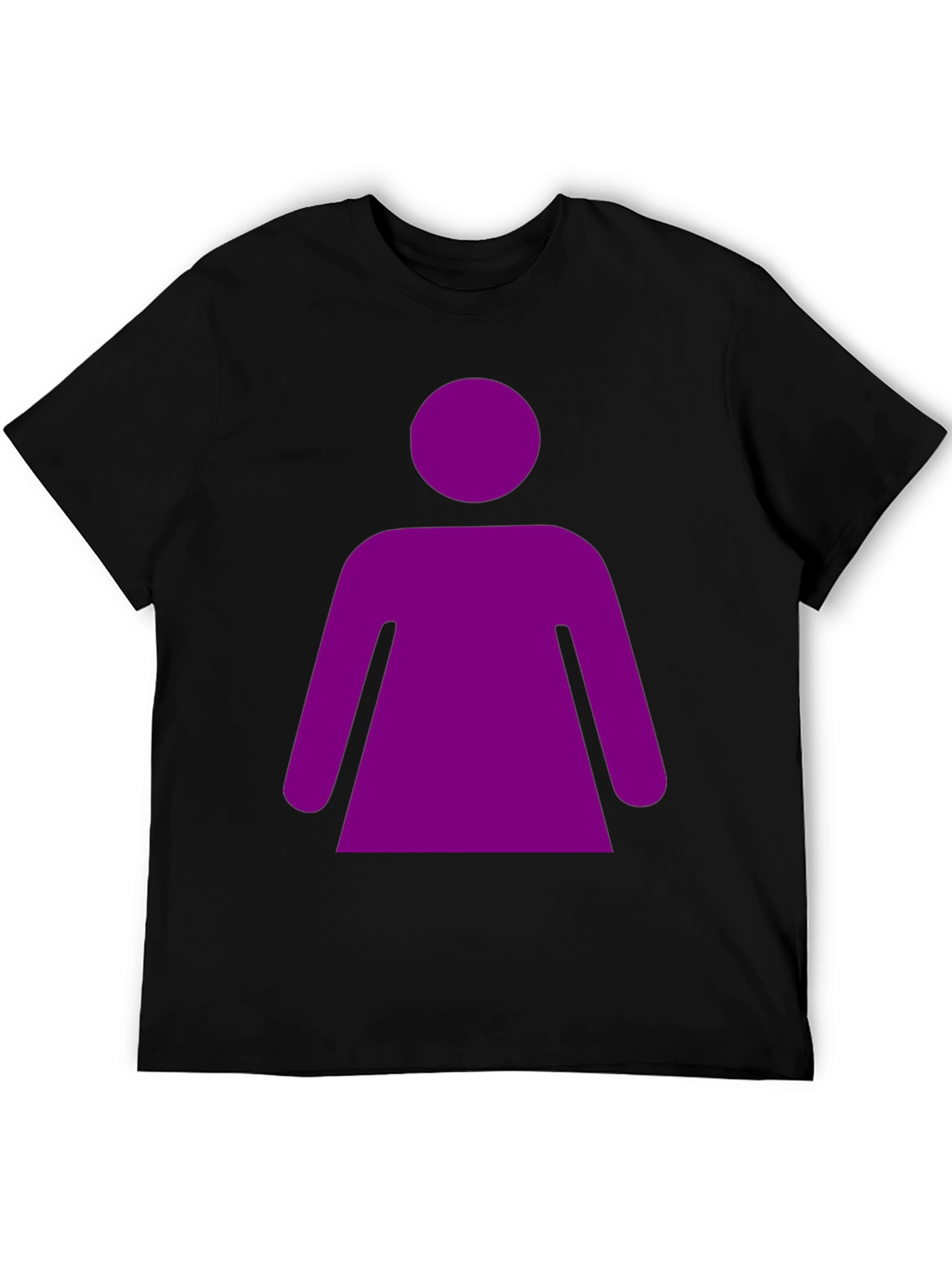 Black Purple Woman Graphic Tee - Black Unisex T-Shirt view 5