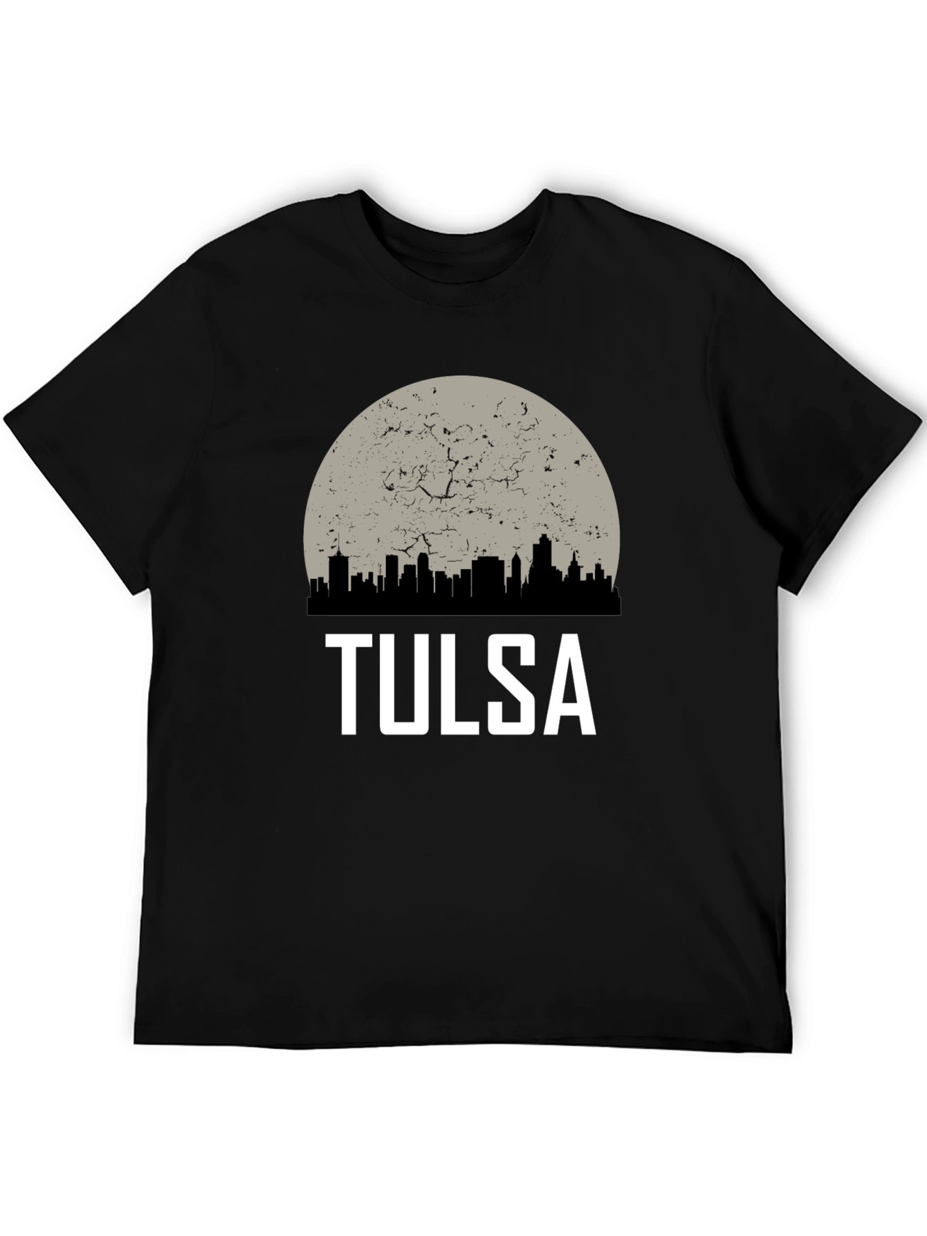 Black Tulsa City Skyline Graphic Tee view 5