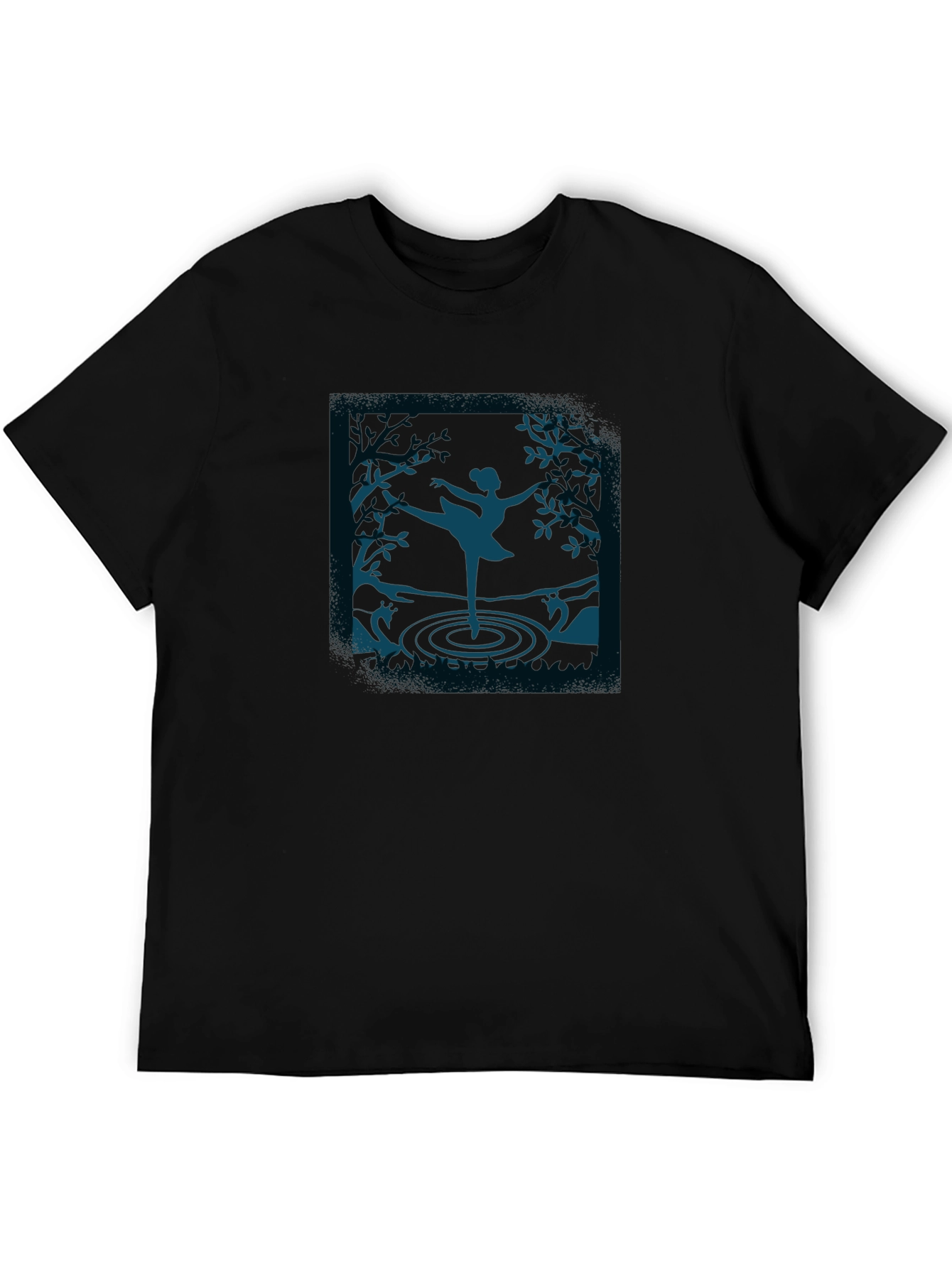 Black Ballerina Silhouette T-Shirt - Unique Design view 5