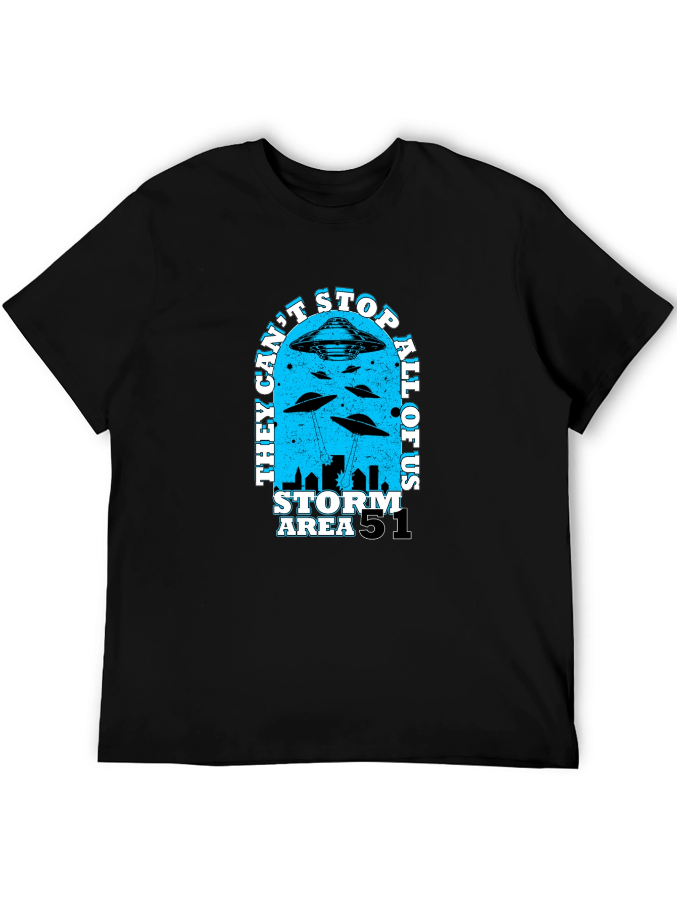 Black Area 51 Storm T-Shirt - They Can't Stop All Of Us view 5