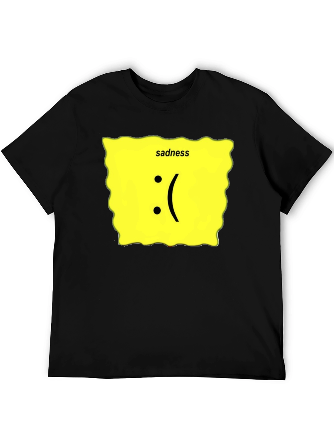 Black Sadness Graphic T-Shirt - Black view 5