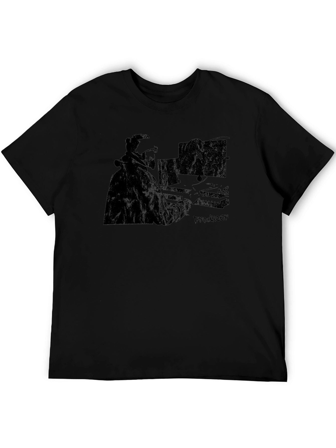 Black Producer Graphic T-Shirt - Black Music Studio Tee view 5