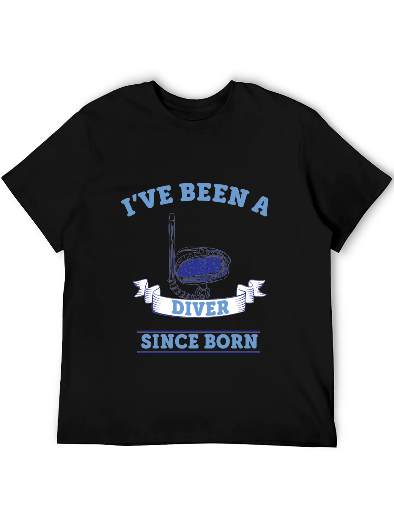 Black Diver Since Born T-Shirt - Scuba Diving Gift view 5