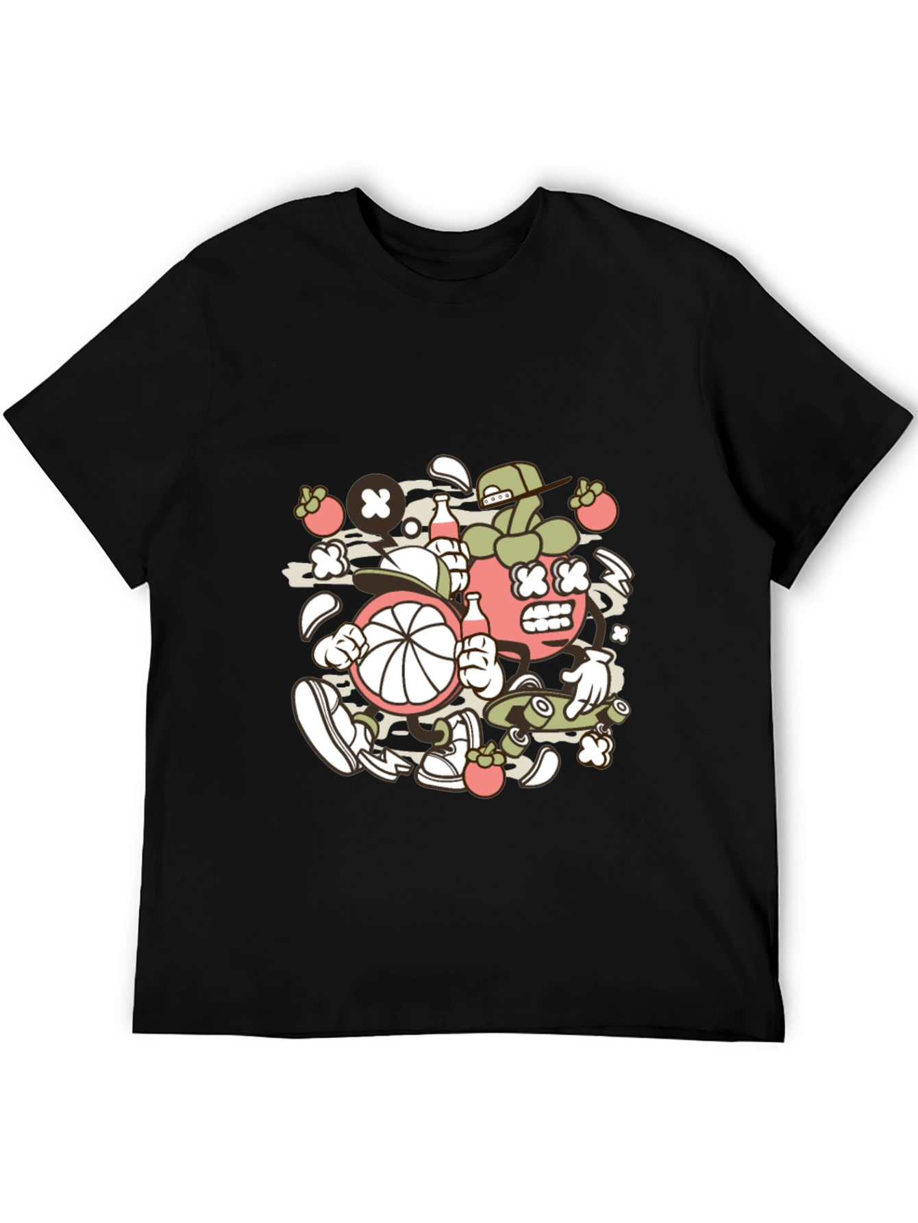 Black Cartoon Mangosteen Black Tee view 5