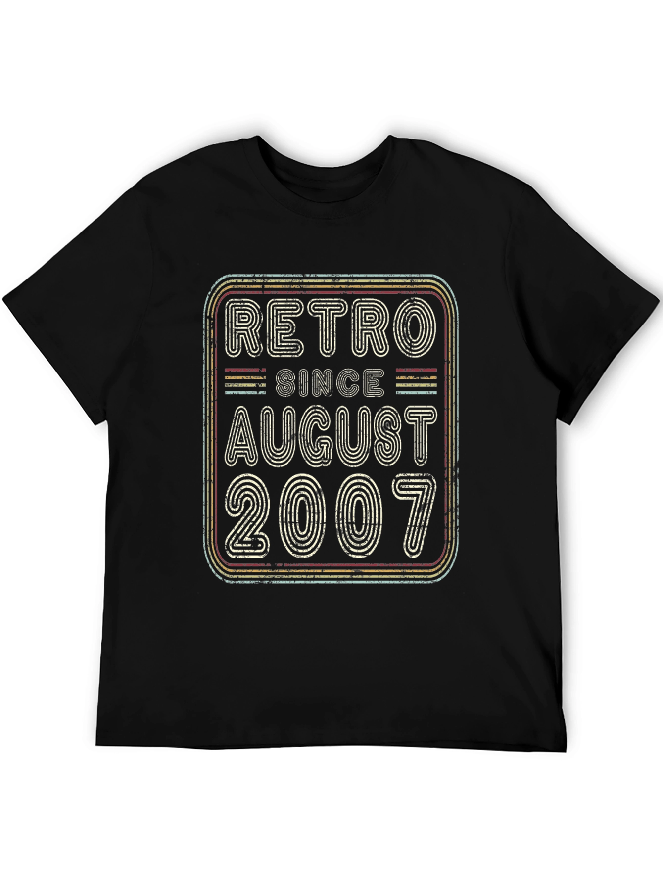 Black Retro Since August 2007 T-Shirt view 5