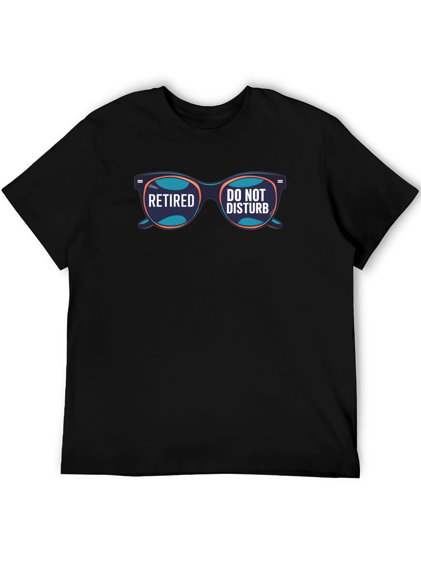 Black Retired Do Not Disturb Graphic T-Shirt view 5