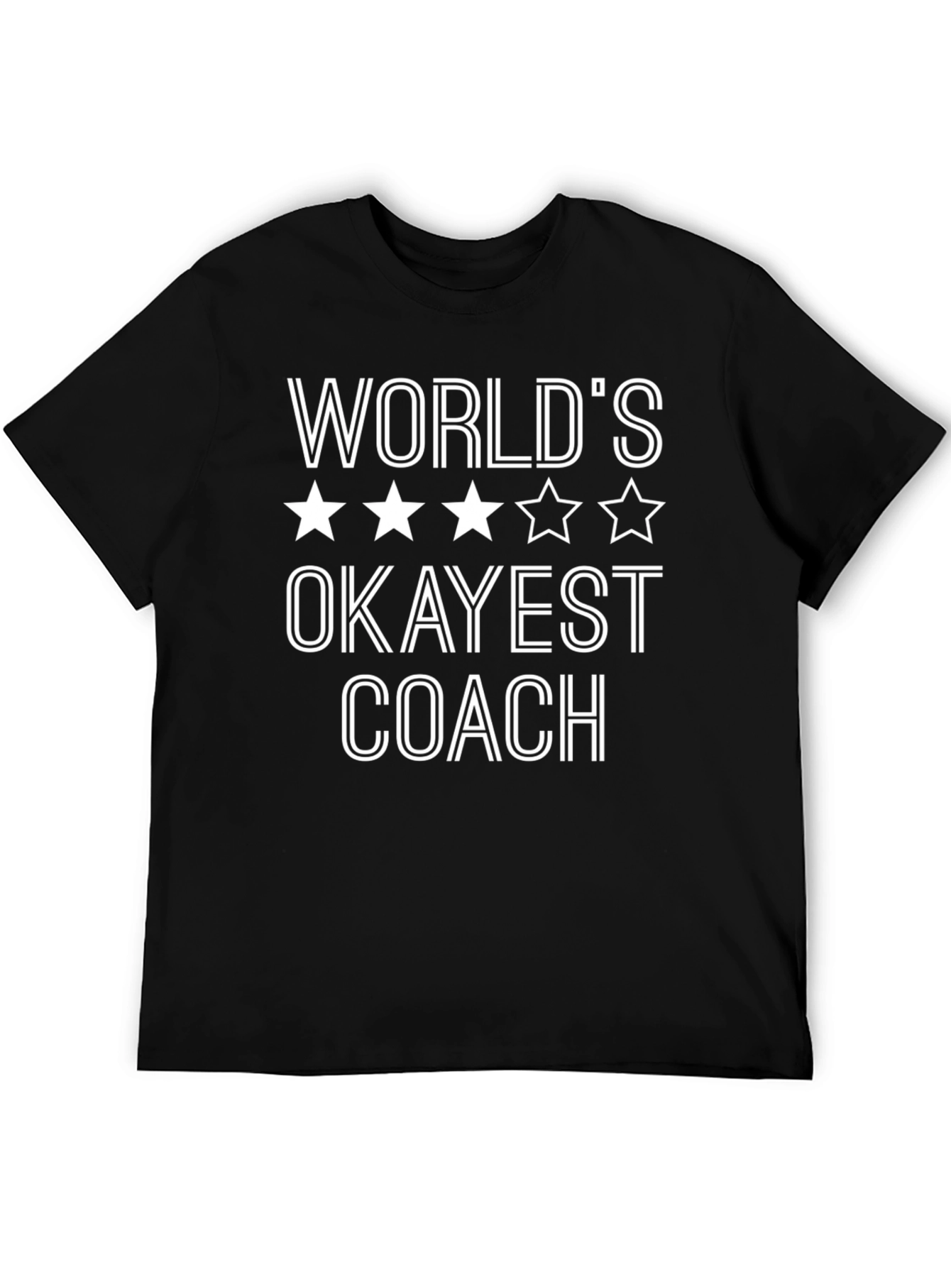 Black World's Okayest Coach Graphic T-Shirt view 5