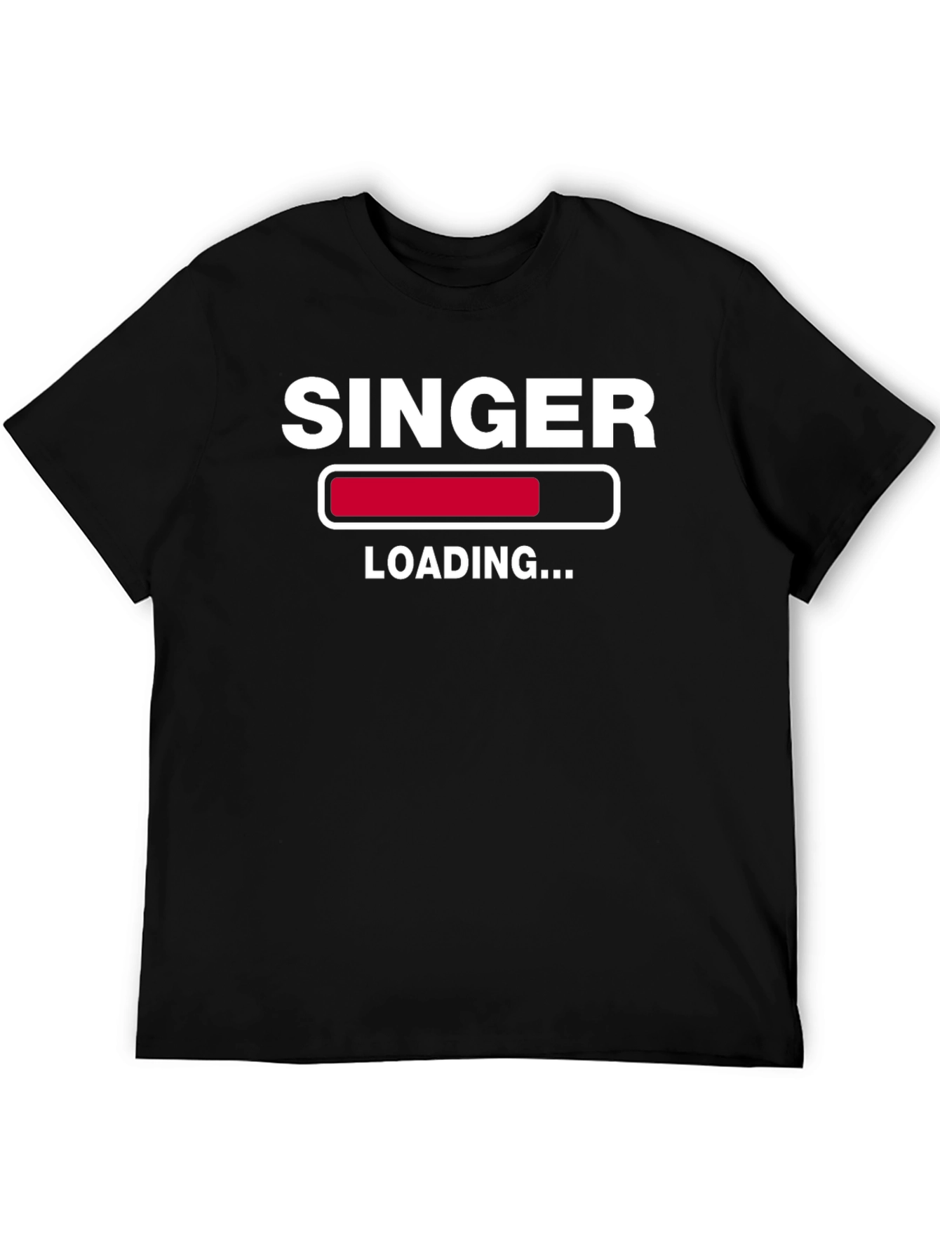 Black Singer Loading T-Shirt view 5