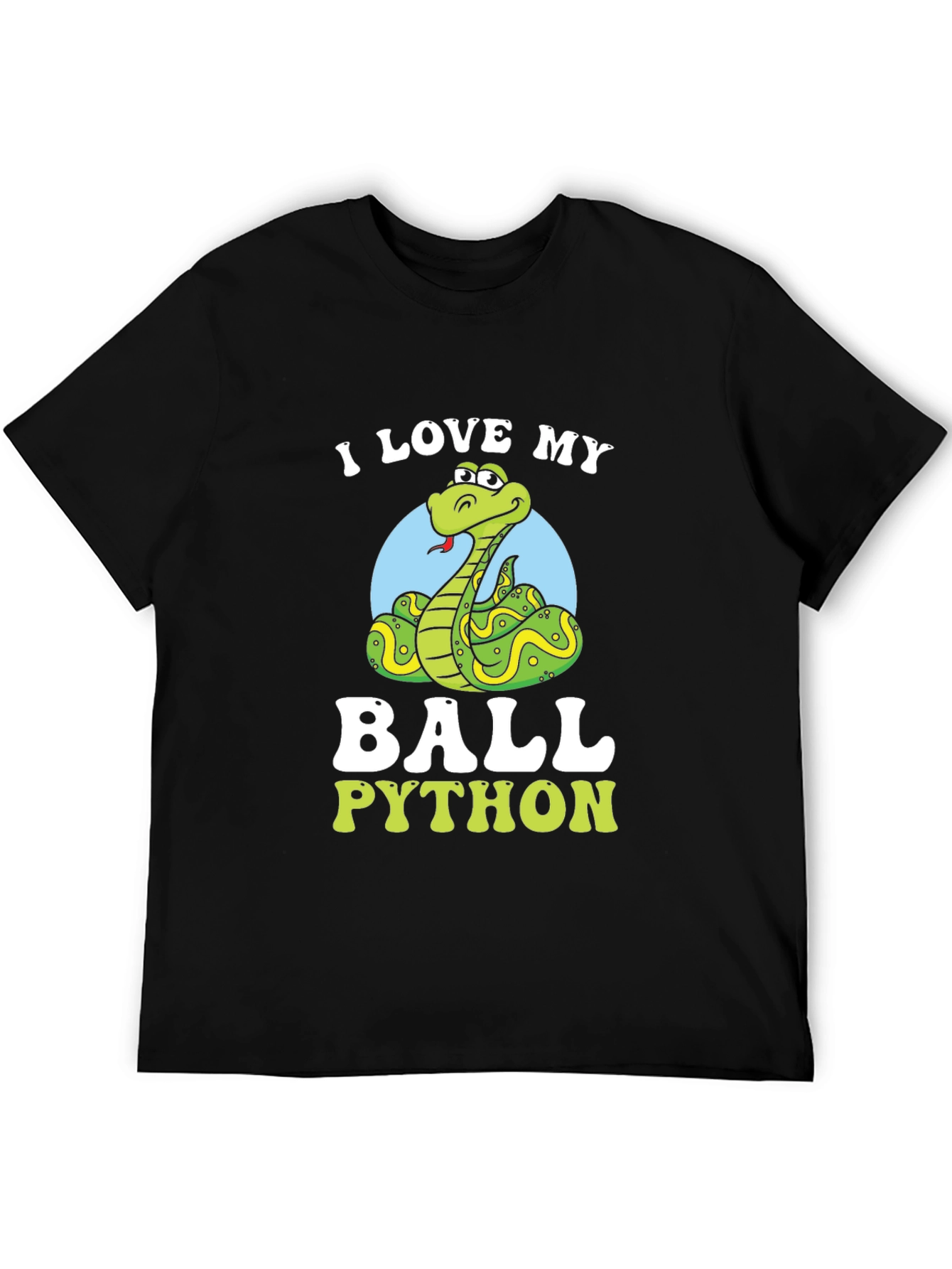 Black I Love My Ball Python T-Shirt Snake Pet Owner view 5