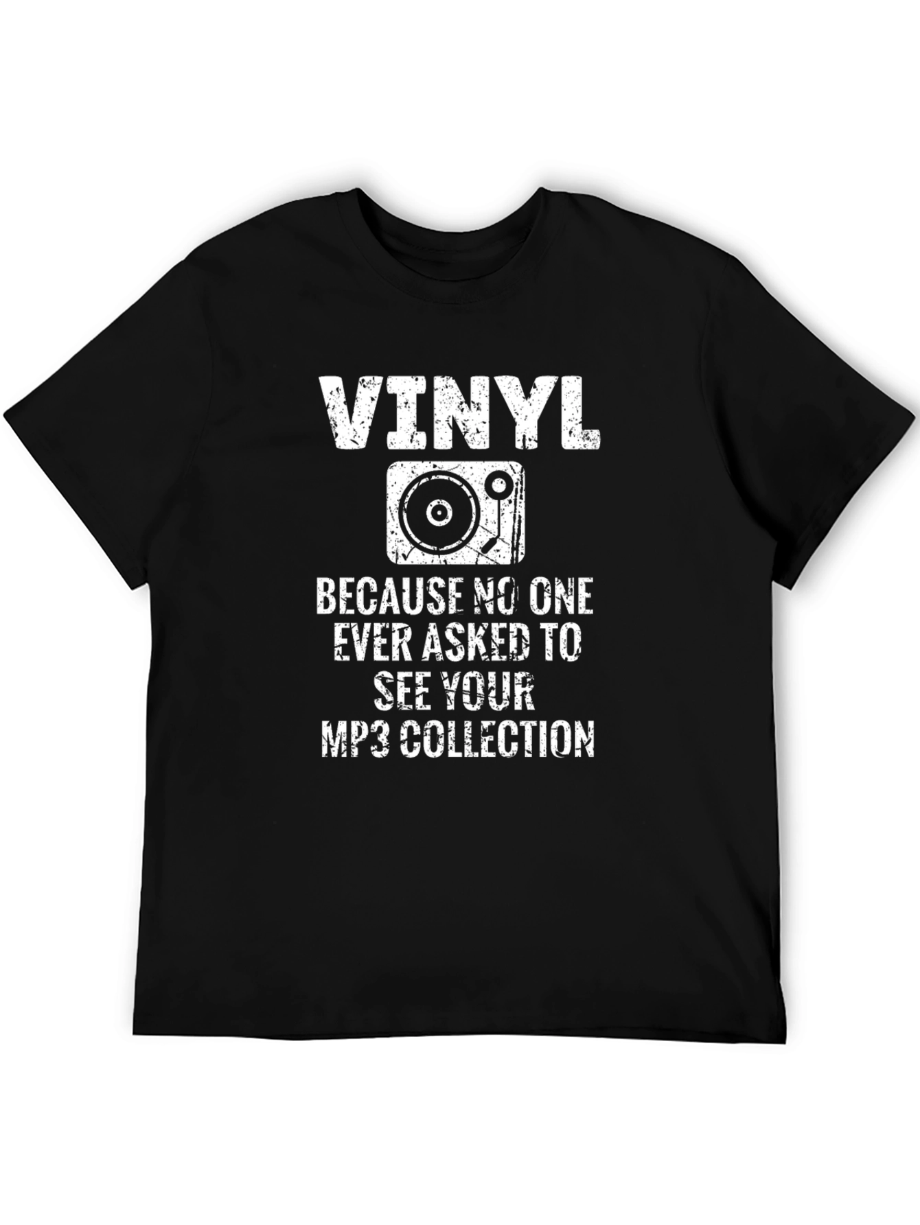 Black Vinyl Record Lover T-Shirt view 5