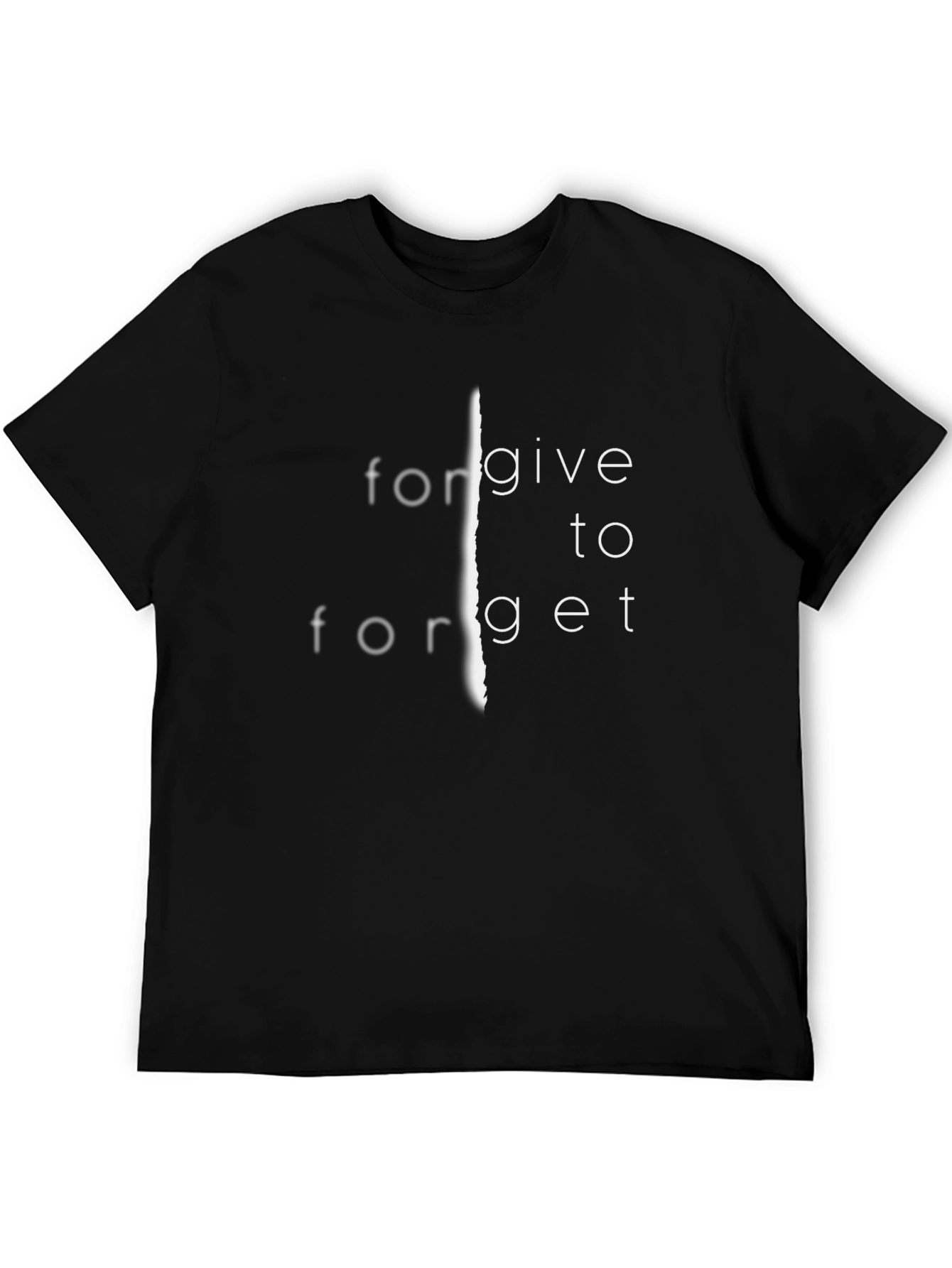 Black Forgive To Forget Graphic T-Shirt - Trendy Design view 5