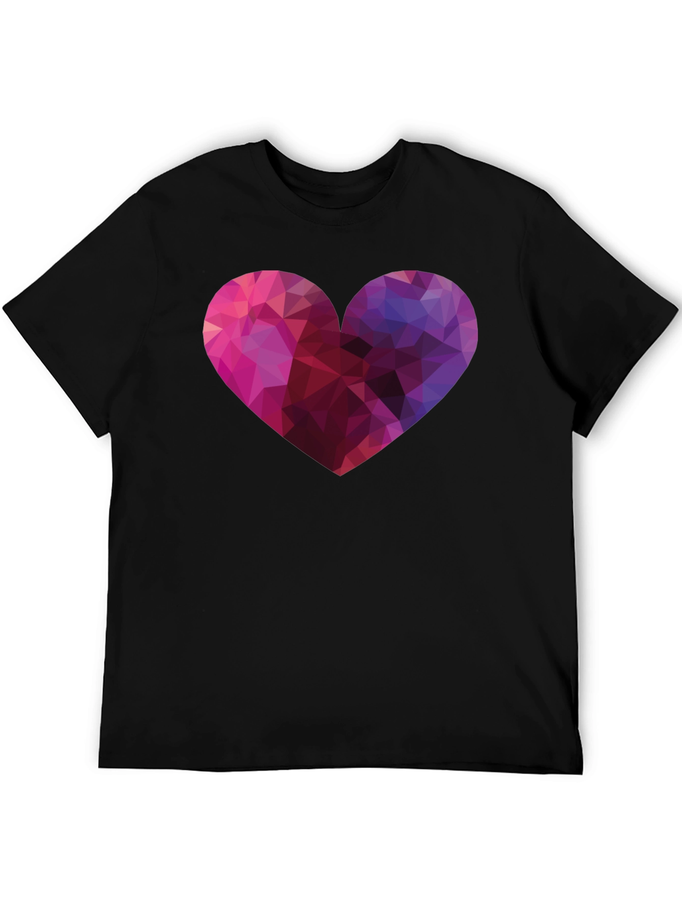 Geometric Heart Graphic Tee - Modern Style - 5