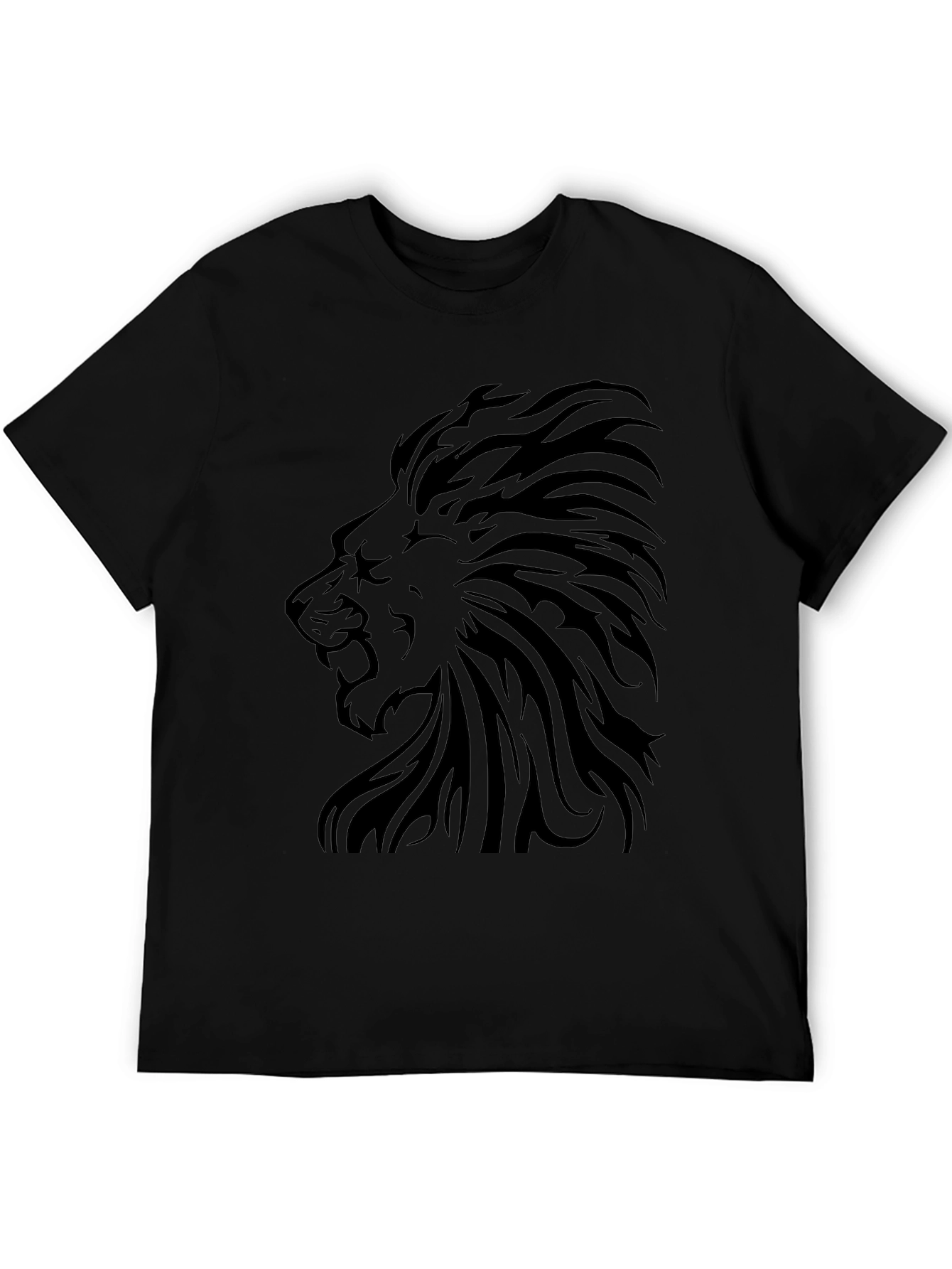 Black Lion Graphic Tee - Stylish Black T-Shirt view 5